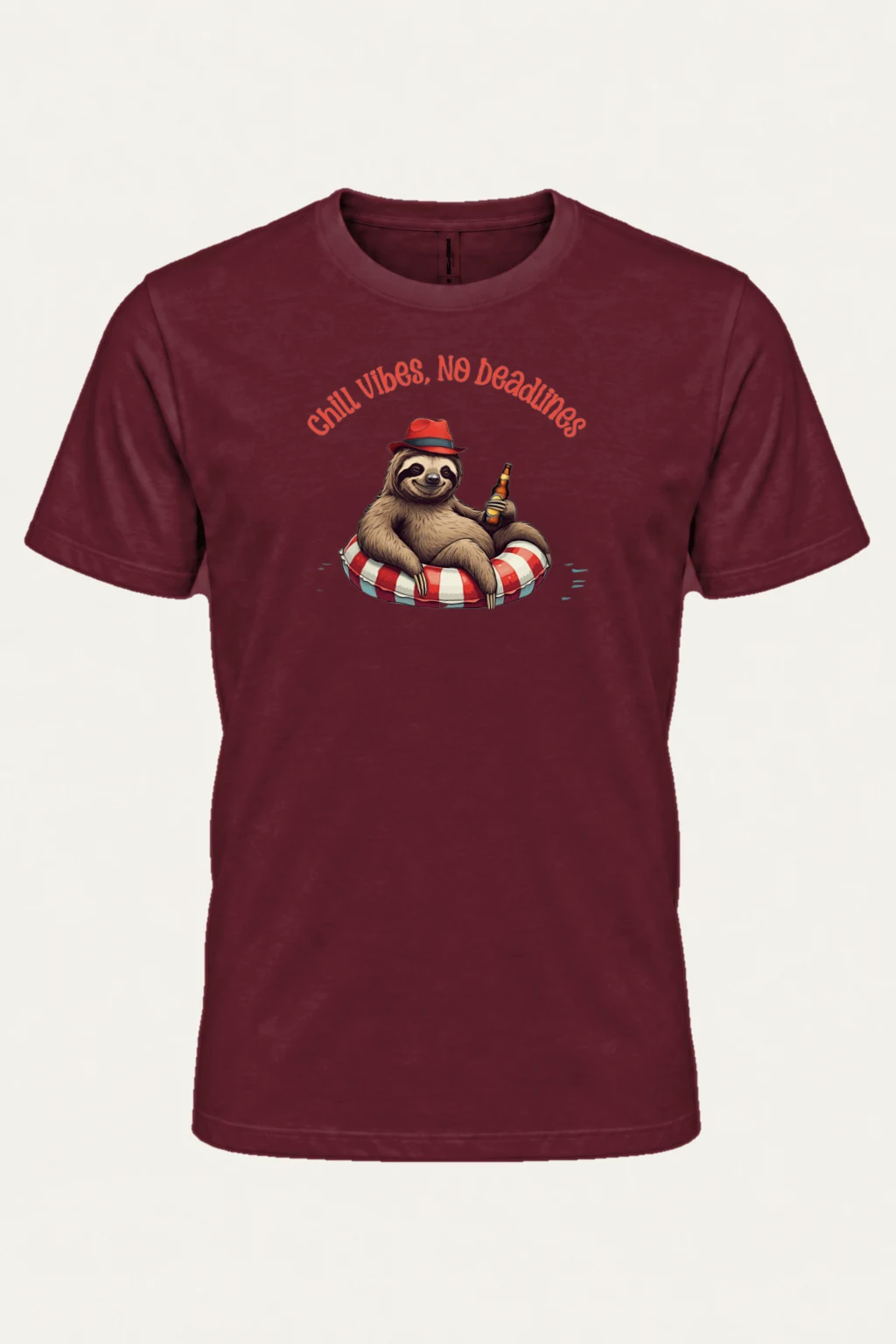 "Chill Vibes No Deadlines" Heavyweight Unisex Crewneck T-shirt | Gildan 5000