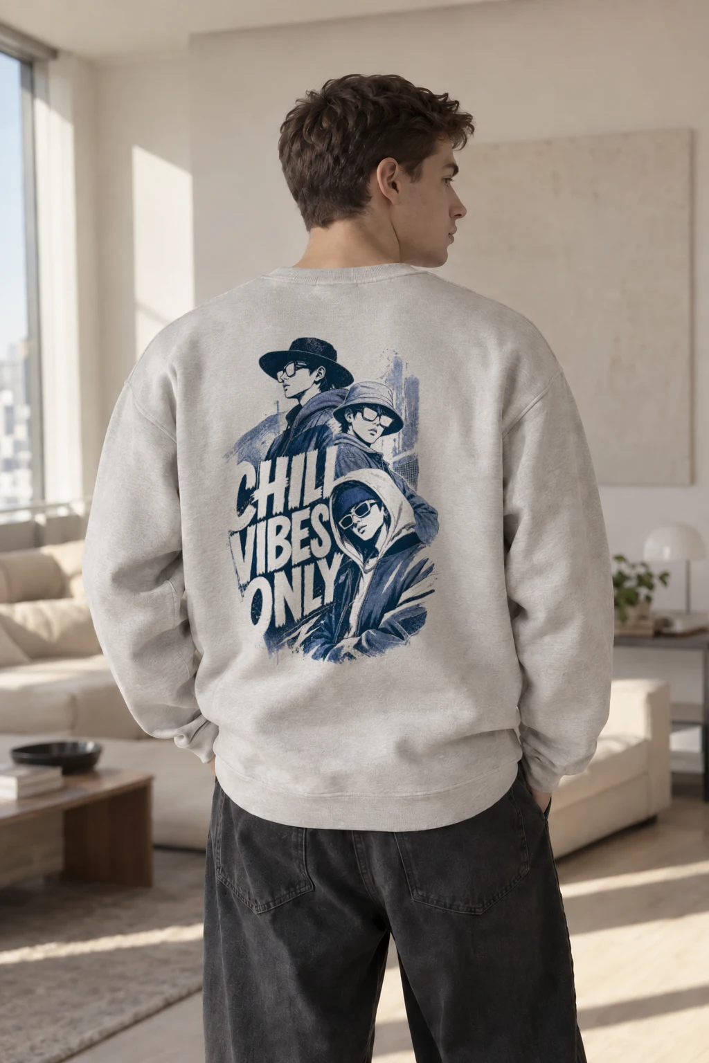 "Chill Vibes Only" Heavy Blend Unisex Crewneck Sweatshirt | Gildan 18000
