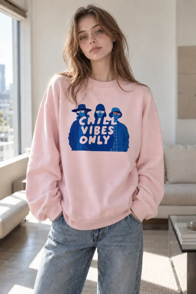 "Chill Vibes Only" Heavy Blend Unisex Crewneck Sweatshirt | Gildan 18000
