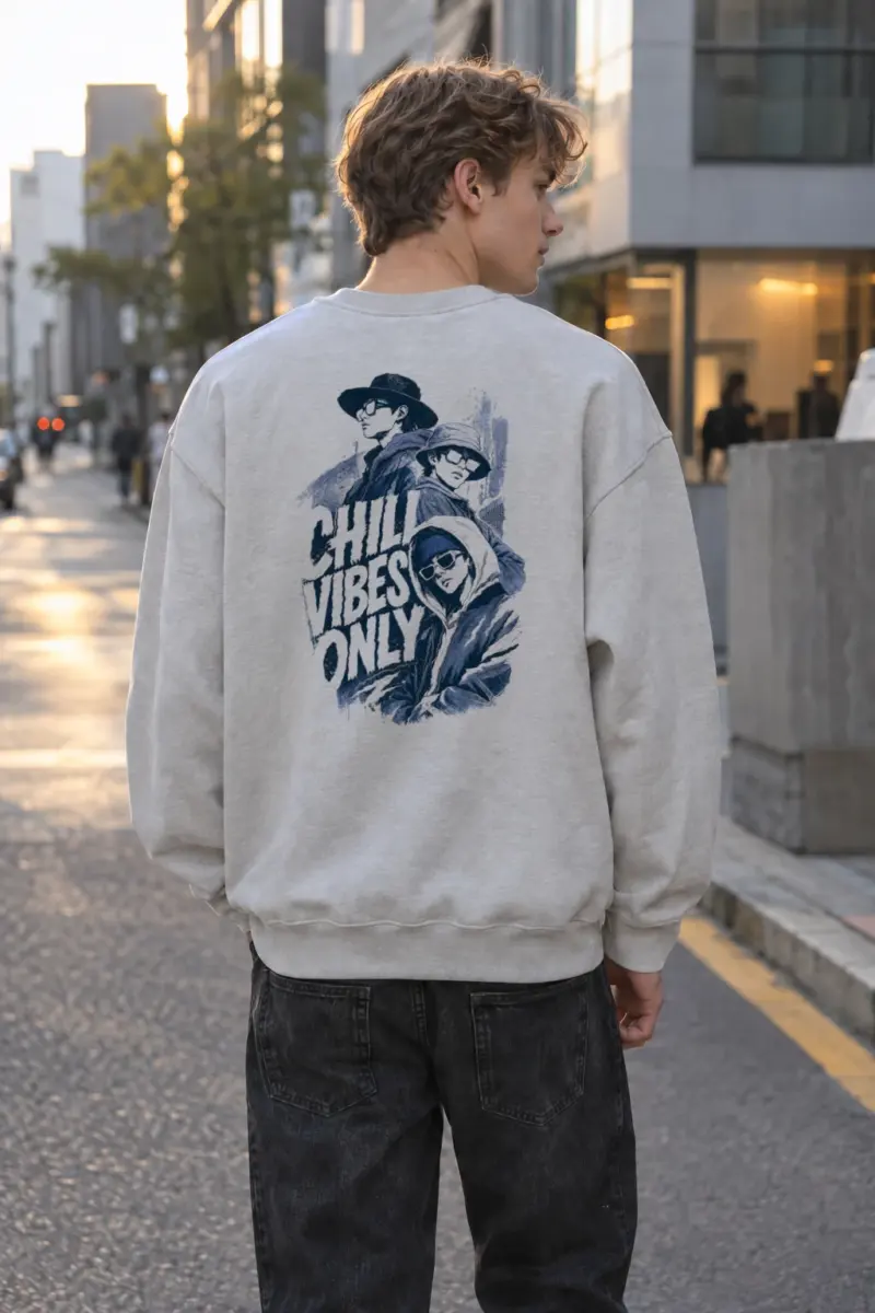 "Chill Vibes Only" Heavy Blend Unisex Crewneck Sweatshirt | Gildan 18000