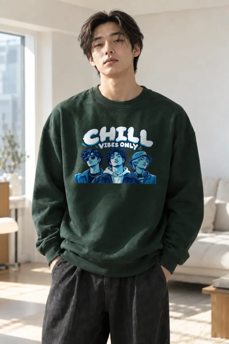 "Chill Vibes Only" Heavy Blend Unisex Crewneck Sweatshirt | Gildan 18000