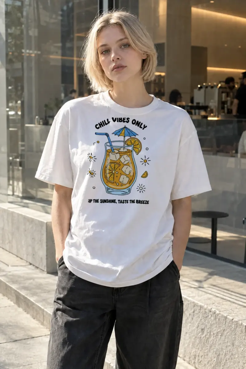 "Chill Vibes Only" Heavyweight Unisex Crewneck T-shirt | Gildan 5000