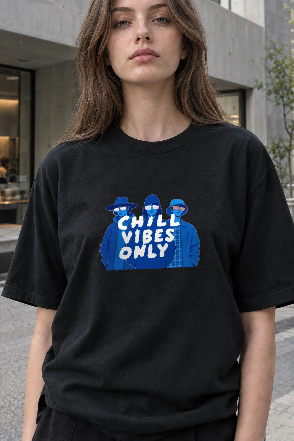 "Chill Vibes Only" Heavyweight Unisex Crewneck T-shirt | Gildan 5000