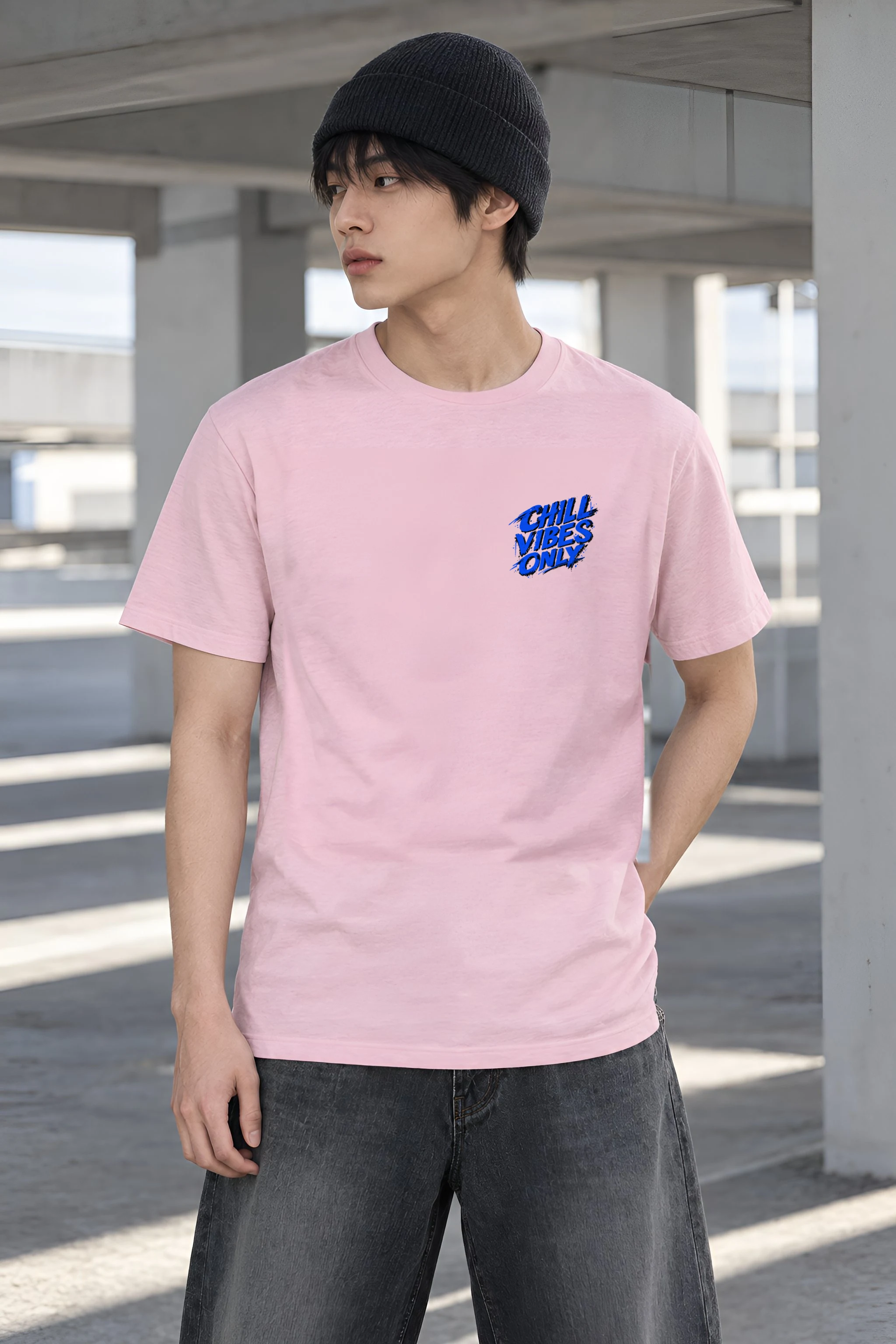 "Chill Vibes Only" Heavyweight Unisex Crewneck T-shirt