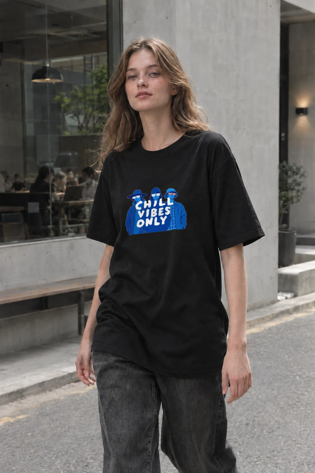 "Chill Vibes Only" Heavyweight Unisex Crewneck T-shirt | Gildan 5000
