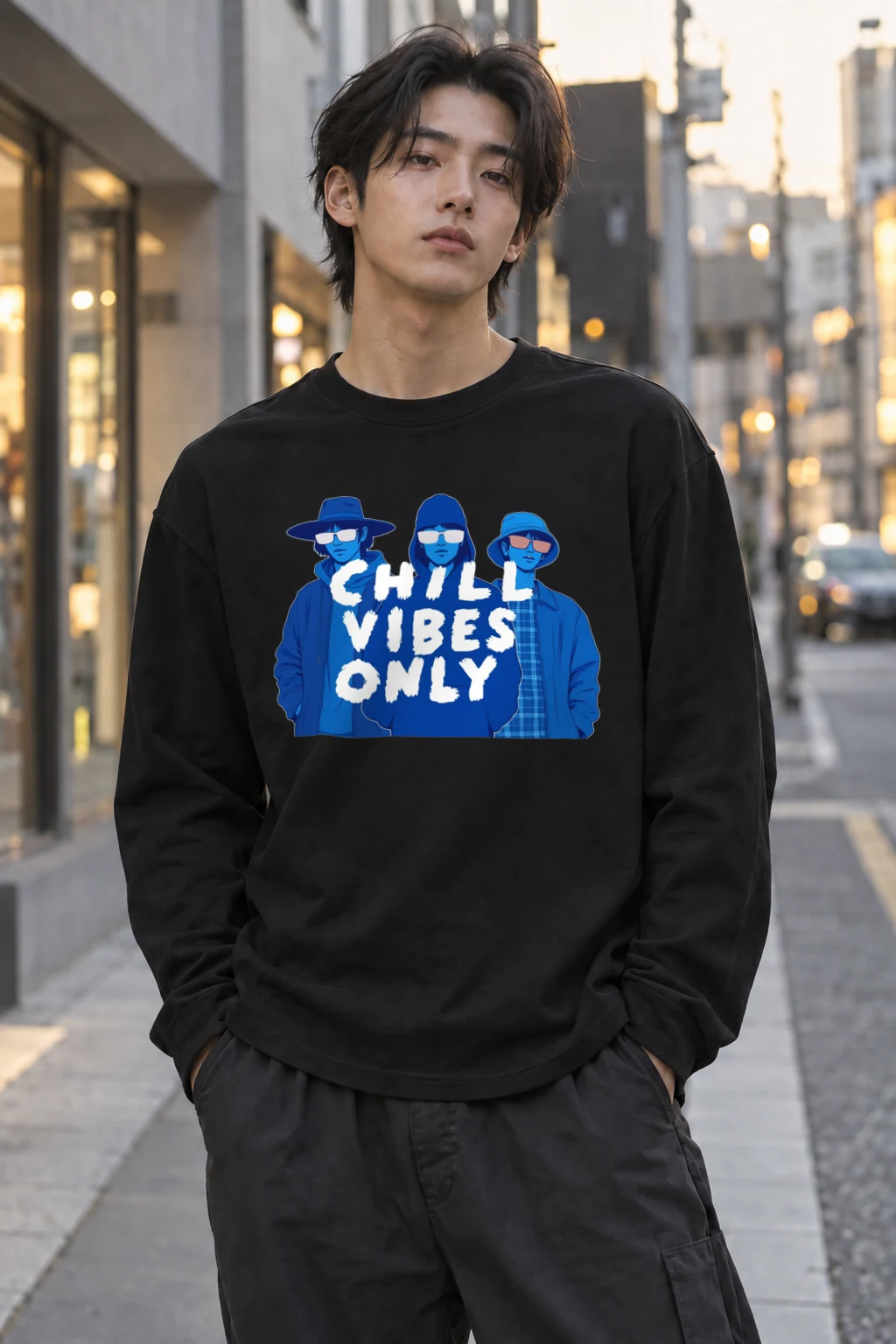 "Chill Vibes Only" Unisex Longsleeve T-shirt | Gildan 2400