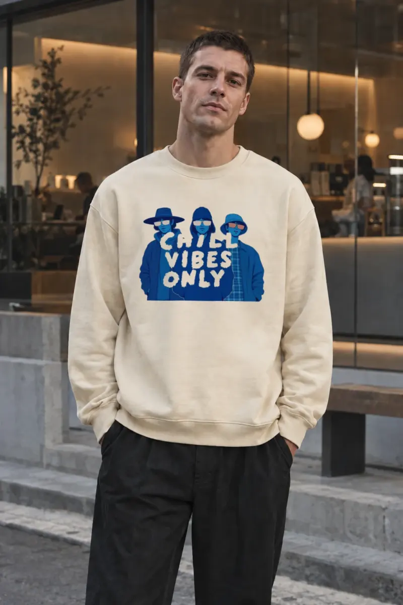 "Chill Vibes Only" Unisex Sponge Fleece Crewneck Sweatshirt | Bella + Canvas 3901