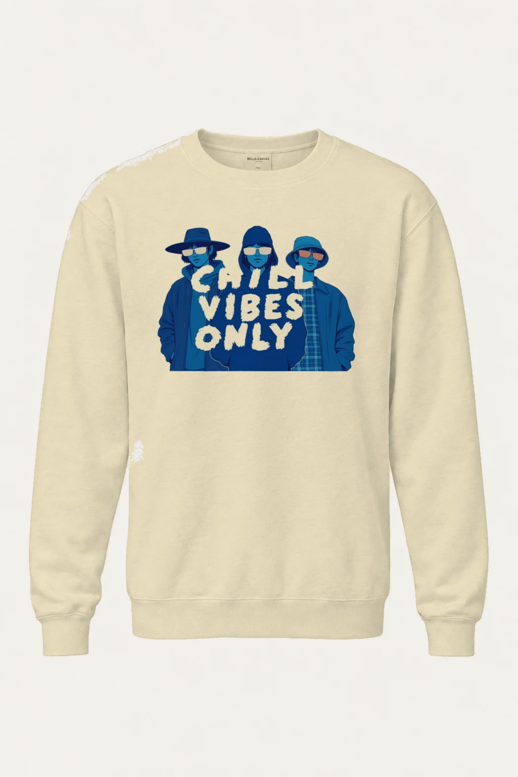 "Chill Vibes Only" Unisex Sponge Fleece Crewneck Sweatshirt | Bella + Canvas 3901