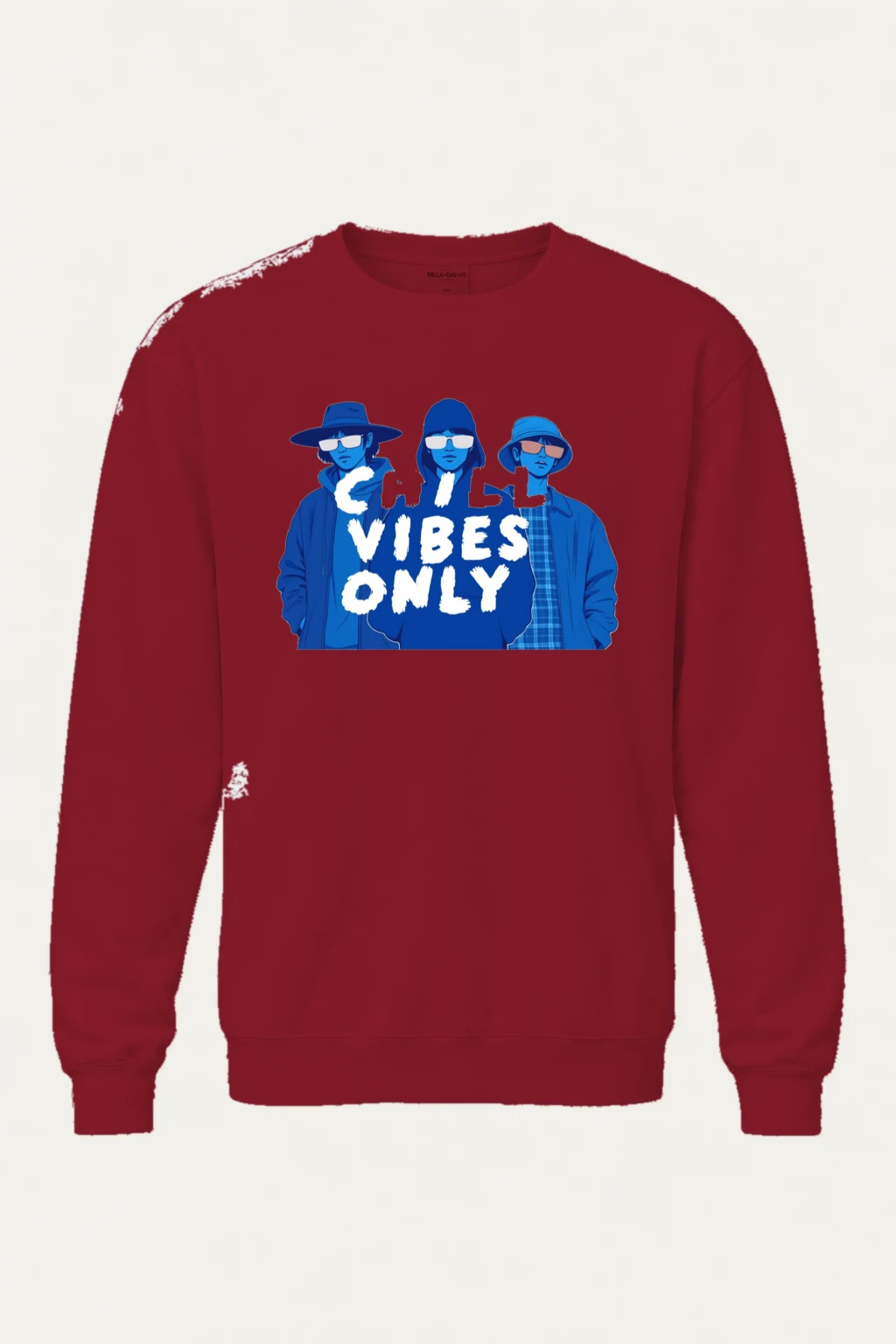 "Chill Vibes Only" Unisex Sponge Fleece Crewneck Sweatshirt | Bella + Canvas 3901