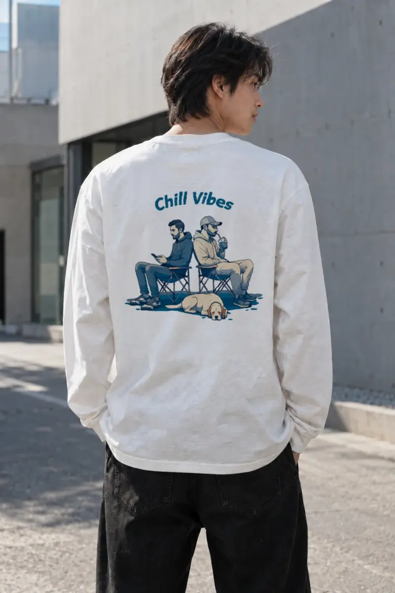 “Chill Vibes” Unisex Longsleeve T-shirt | Gildan 2400