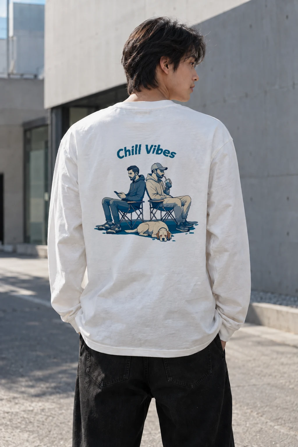 "Chill Vibes" Unisex Longsleeve T-shirt | Gildan 2400