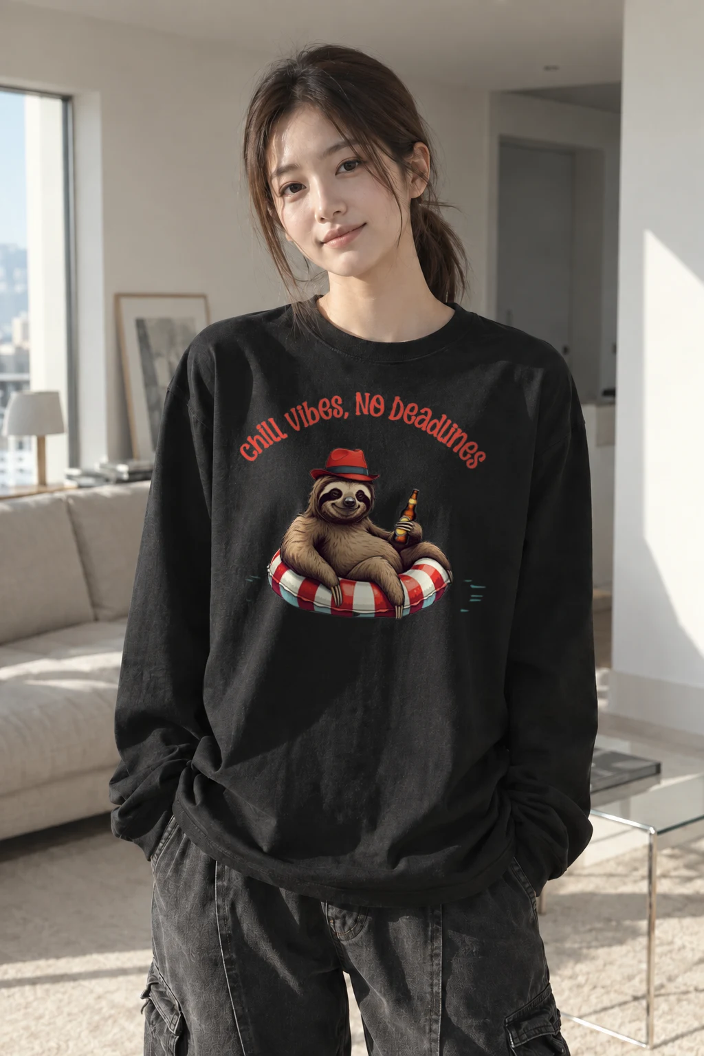 "Chill Vibes" Unisex Longsleeve T-shirt | Gildan 2400