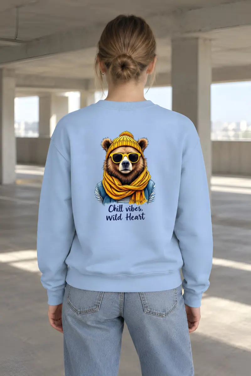 "Chill Vibes Wild Heart" Heavy Blend Unisex Crewneck Sweatshirt
