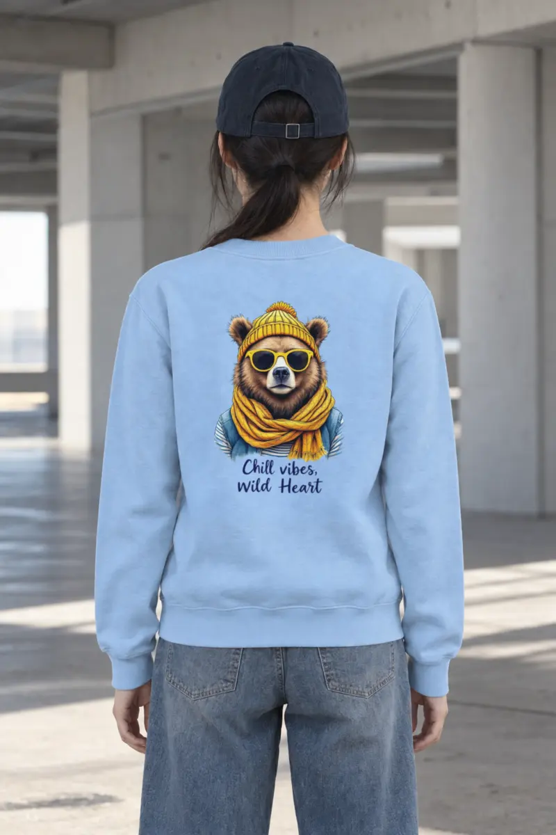 "Chill Vibes Wild Heart" Heavy Blend Unisex Crewneck Sweatshirt