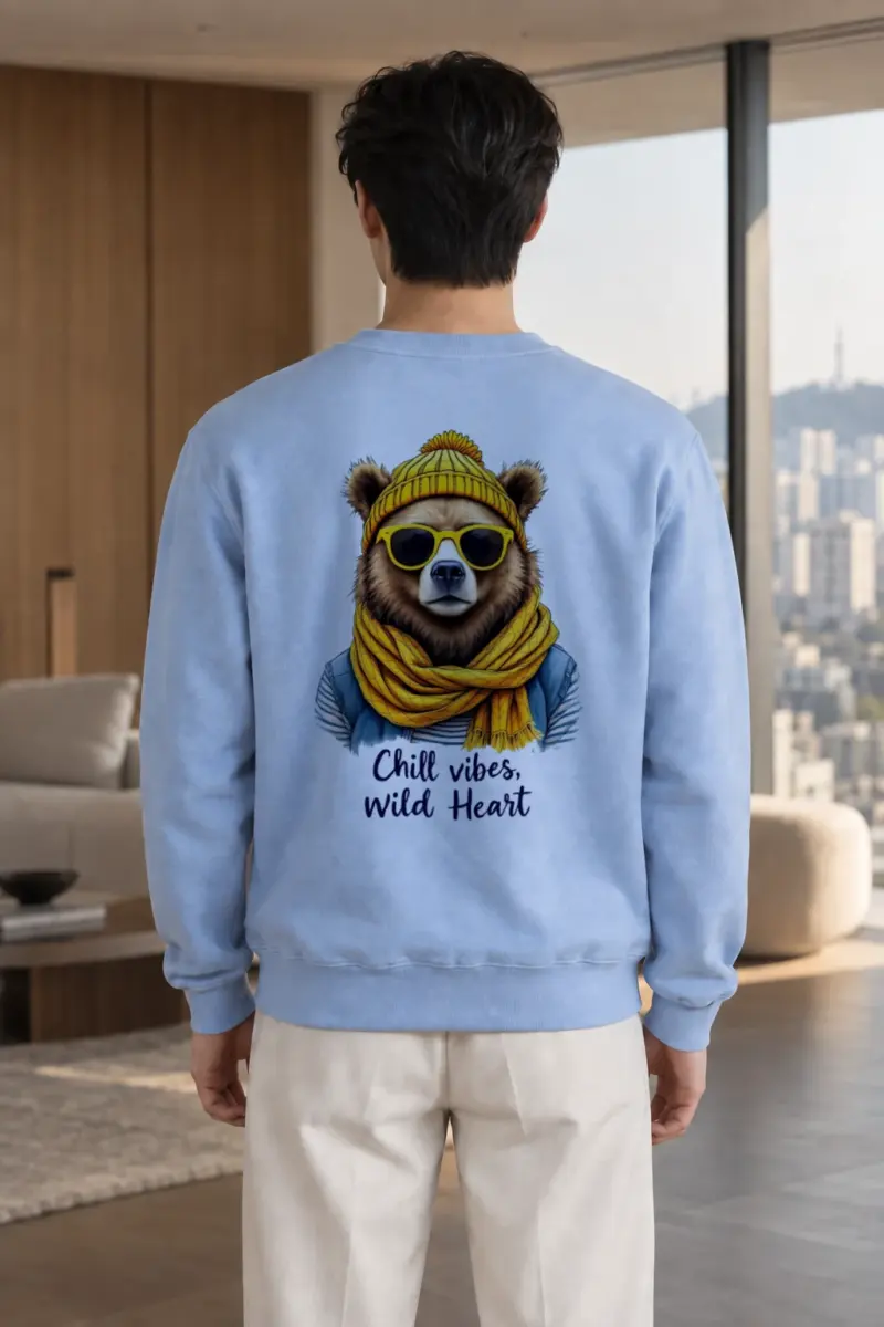 "Chill Vibes Wild Heart" Heavy Blend Unisex Crewneck Sweatshirt | Gildan 18000