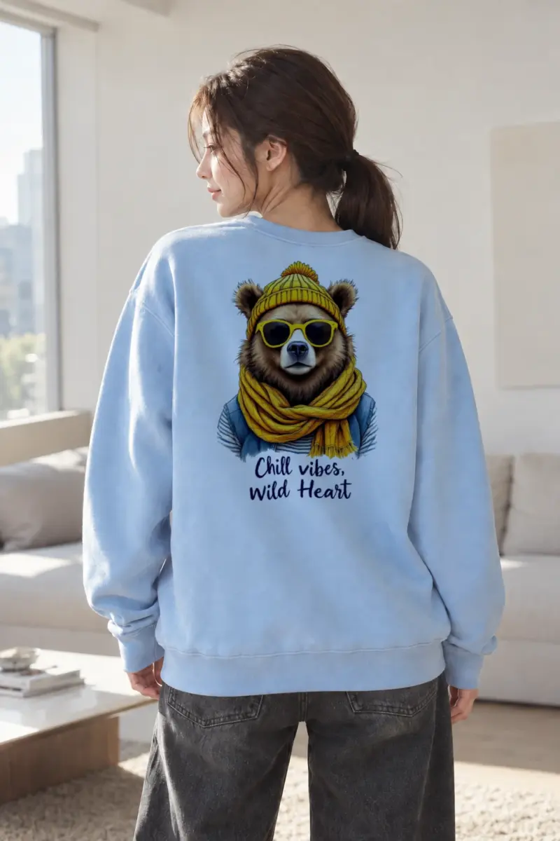 "Chill Vibes Wild Heart" Heavy Blend Unisex Crewneck Sweatshirt | Gildan 18000