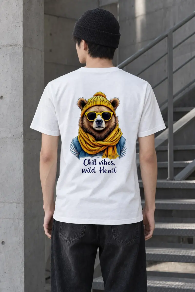 "Chill Vibes Wild Heart" Heavyweight Unisex Crewneck T-shirt