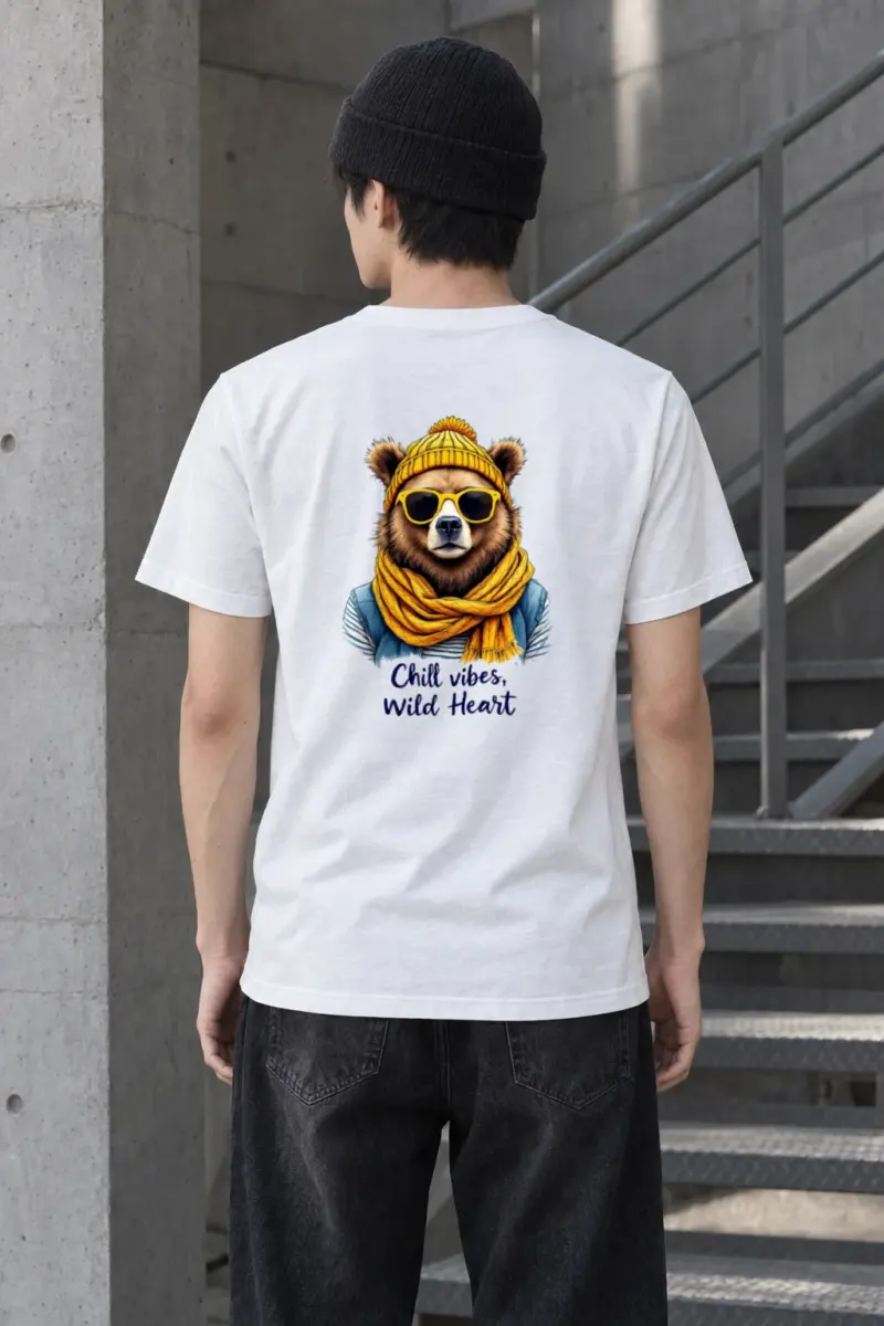 "Chill Vibes Wild Heart" Heavyweight Unisex Crewneck T-shirt
