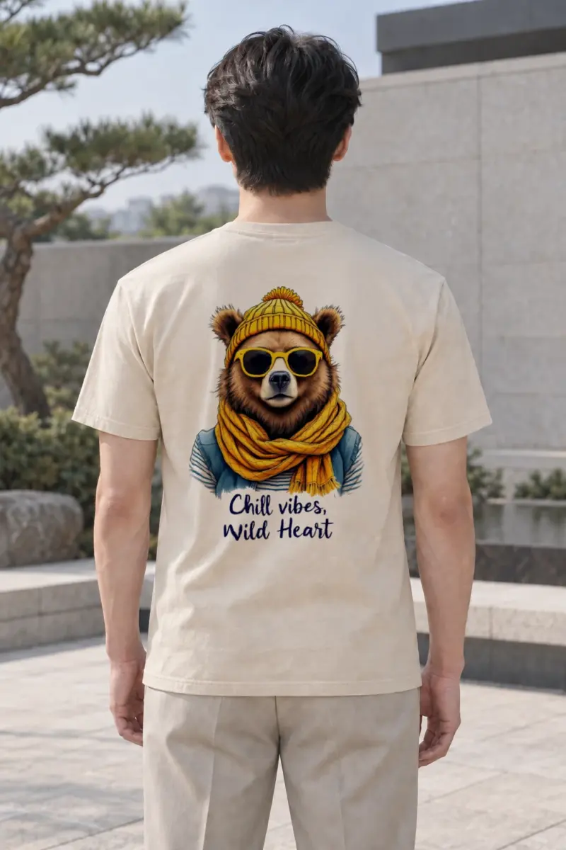 "Chill Vibes Wild Heart" Heavyweight Unisex Crewneck T-shirt | Gildan 5000