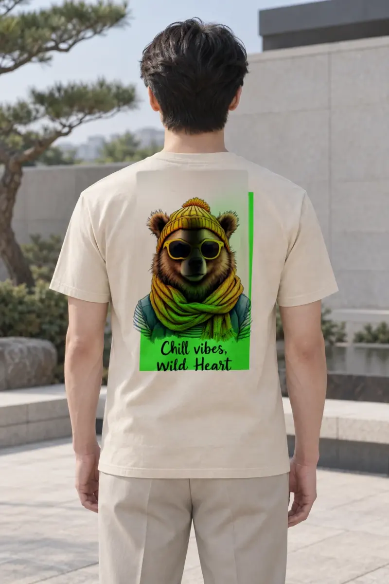 "Chill Vibes Wild Heart" Heavyweight Unisex Crewneck T-shirt | Gildan 5000