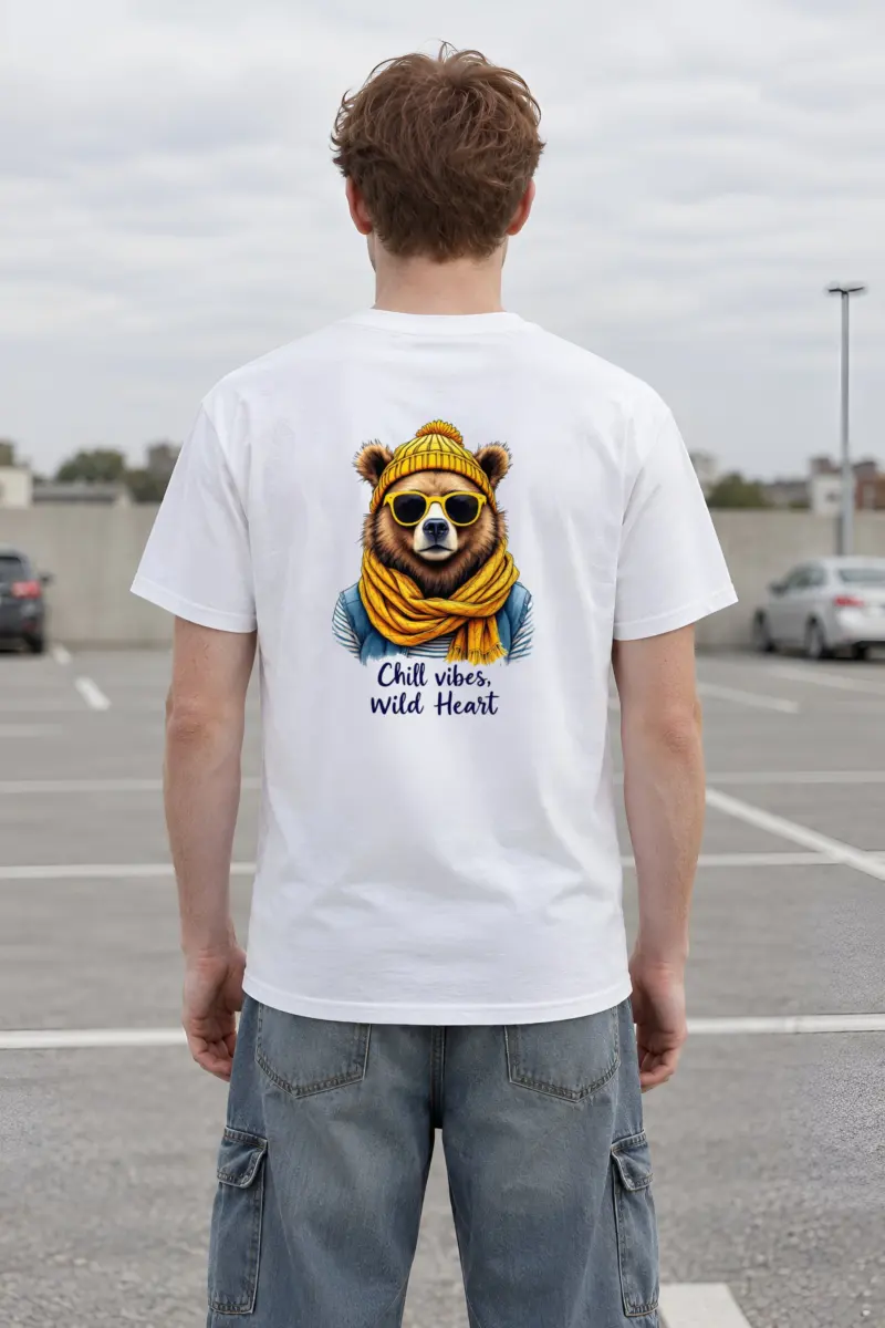 "Chill Vibes Wild Heart" Heavyweight Unisex Crewneck T-shirt