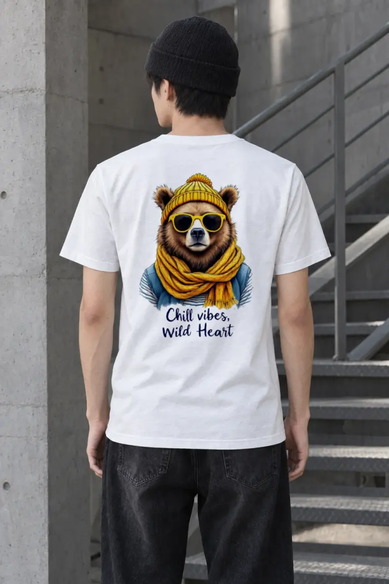 "Chill Vibes Wild Heart" Heavyweight Unisex Crewneck T-shirt