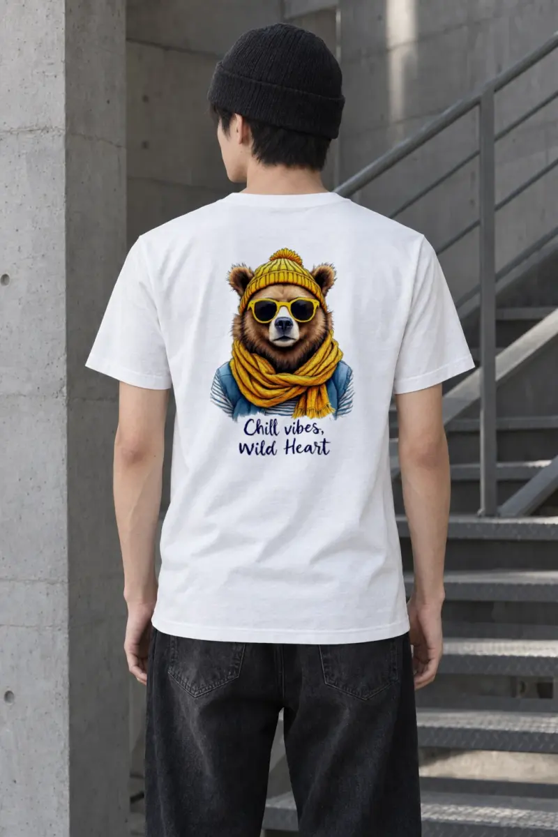 "Chill Vibes Wild Heart" Heavyweight Unisex Crewneck T-shirt
