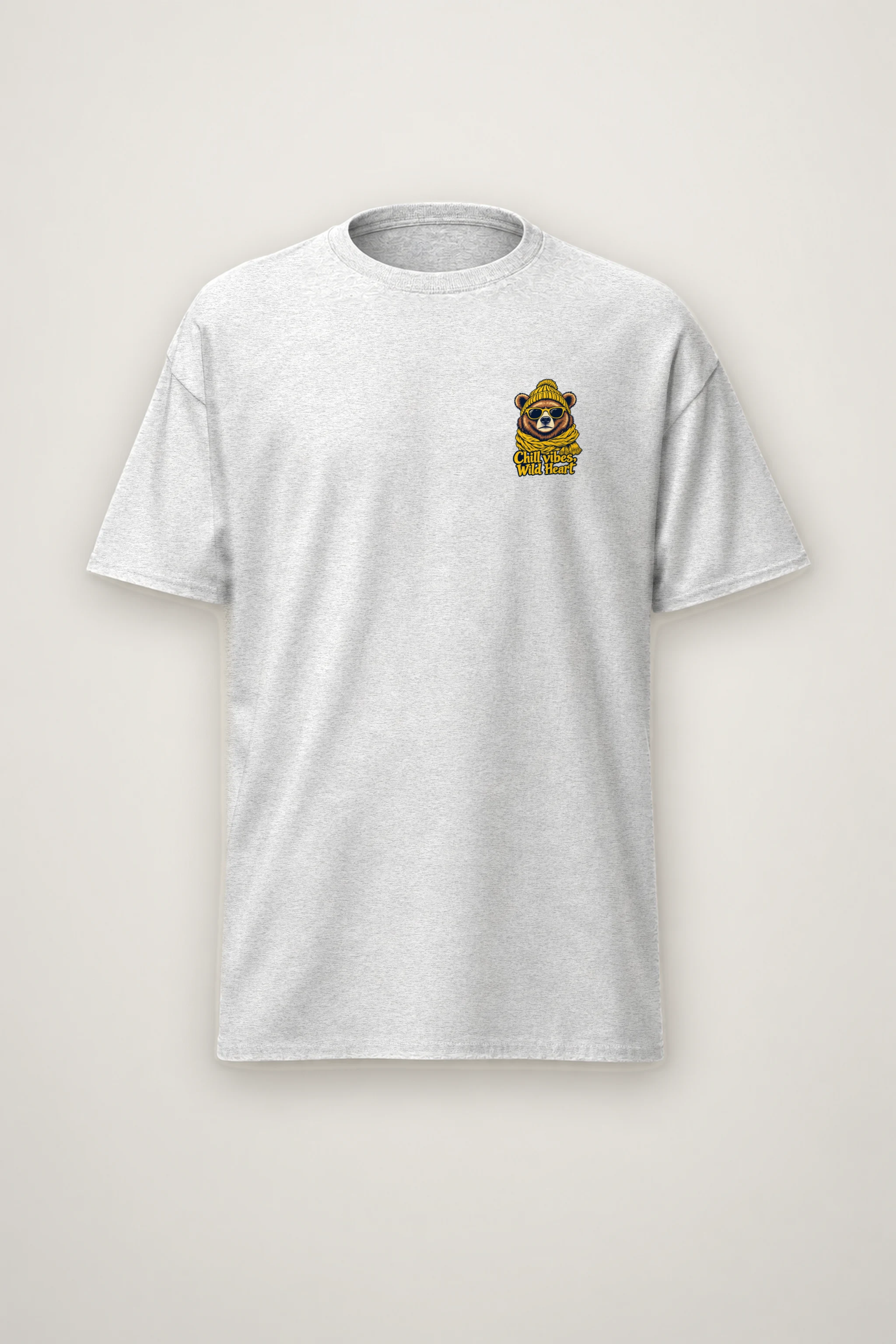 "Chill Vibes Wild Heart" Heavyweight Unisex Crewneck T-shirt