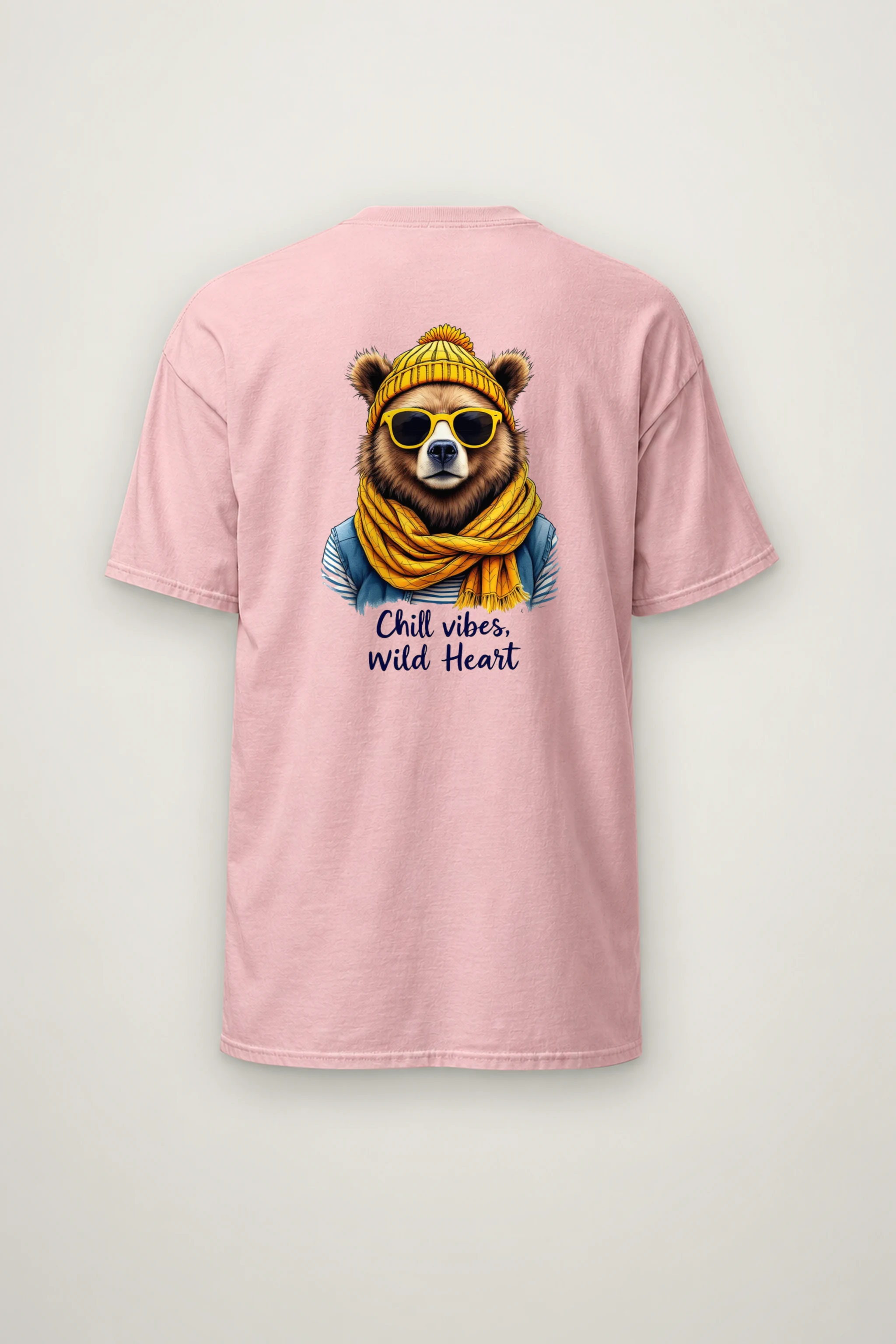 "Chill Vibes Wild Heart" Heavyweight Unisex Crewneck T-shirt