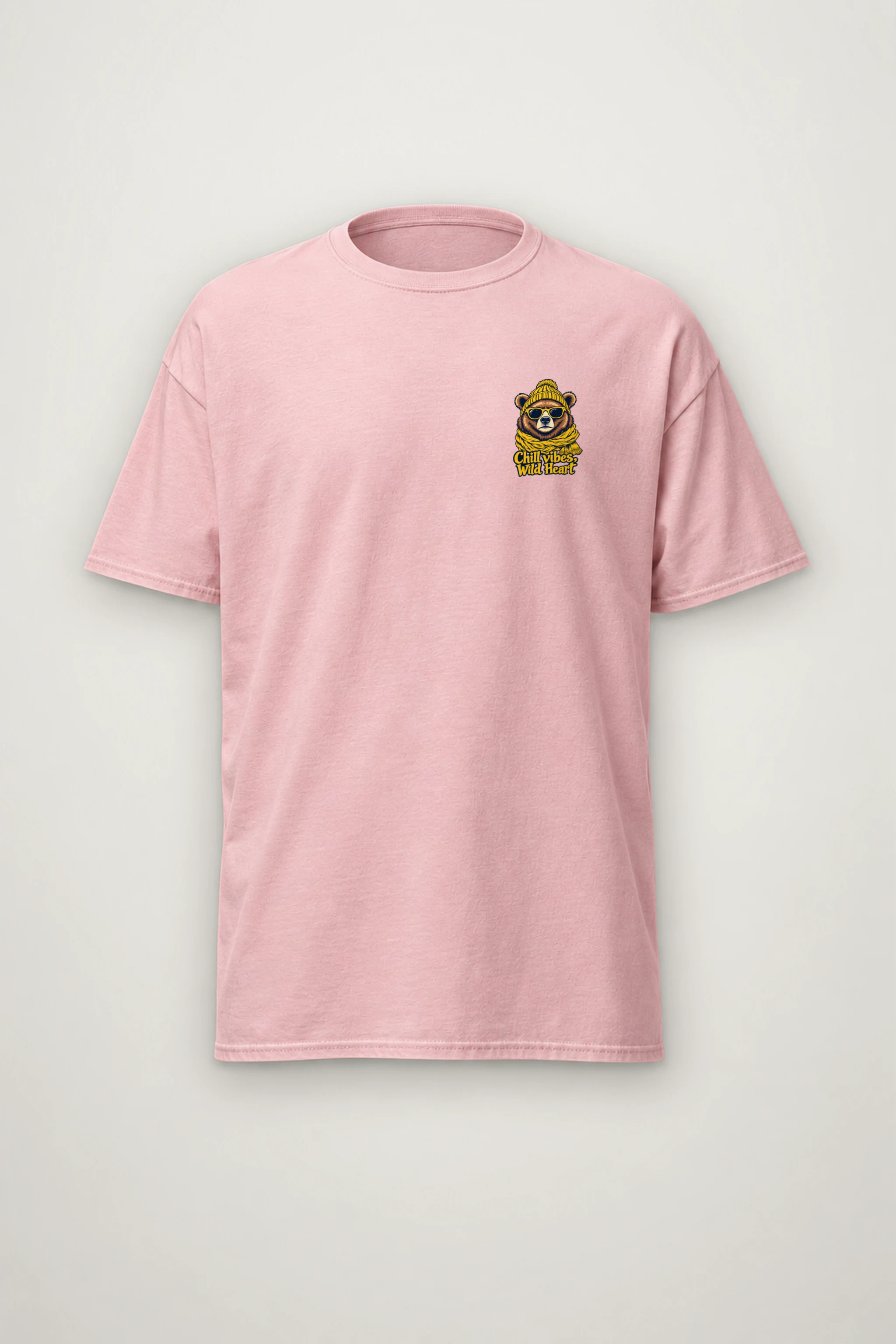 "Chill Vibes Wild Heart" Heavyweight Unisex Crewneck T-shirt