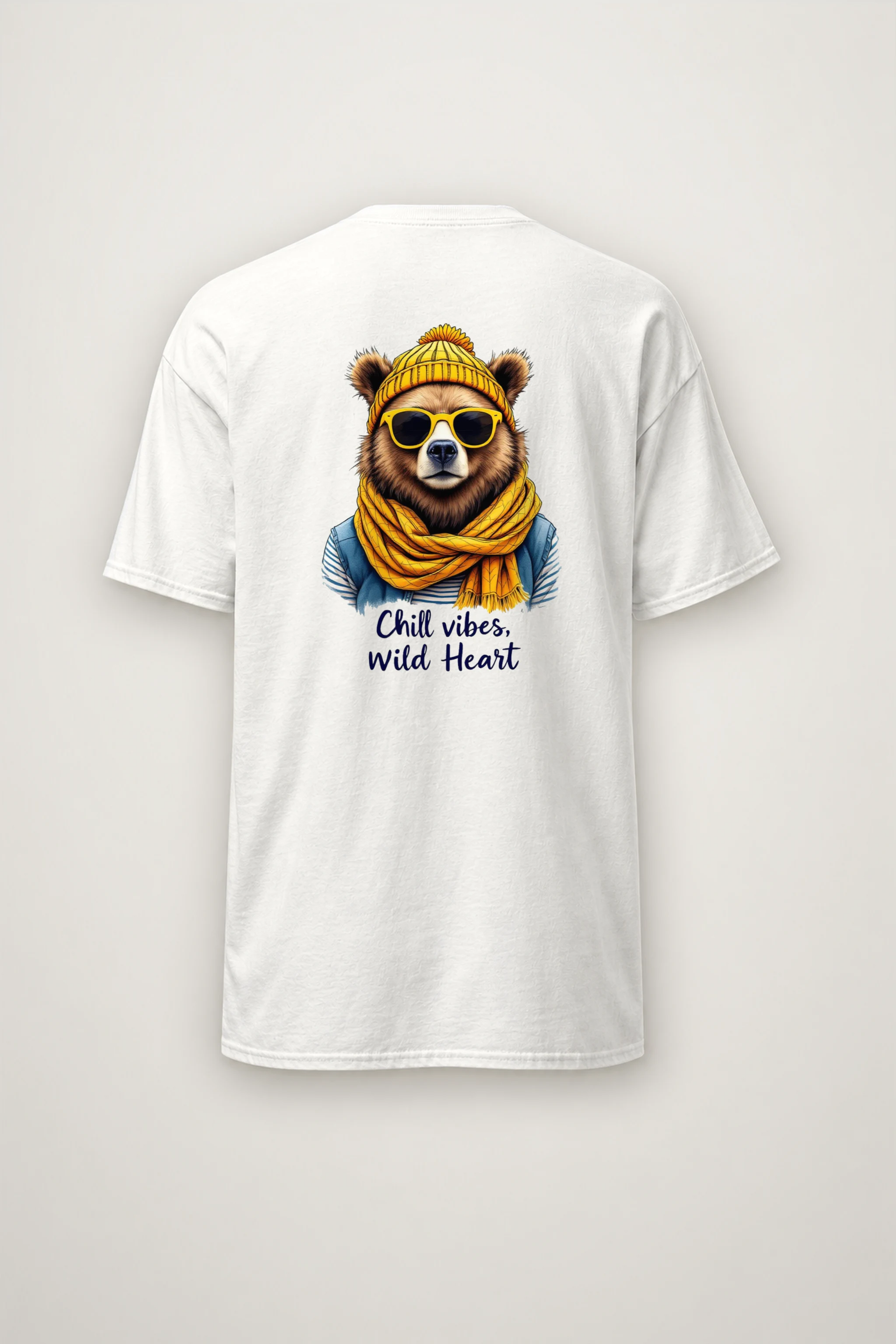 "Chill Vibes Wild Heart" Heavyweight Unisex Crewneck T-shirt