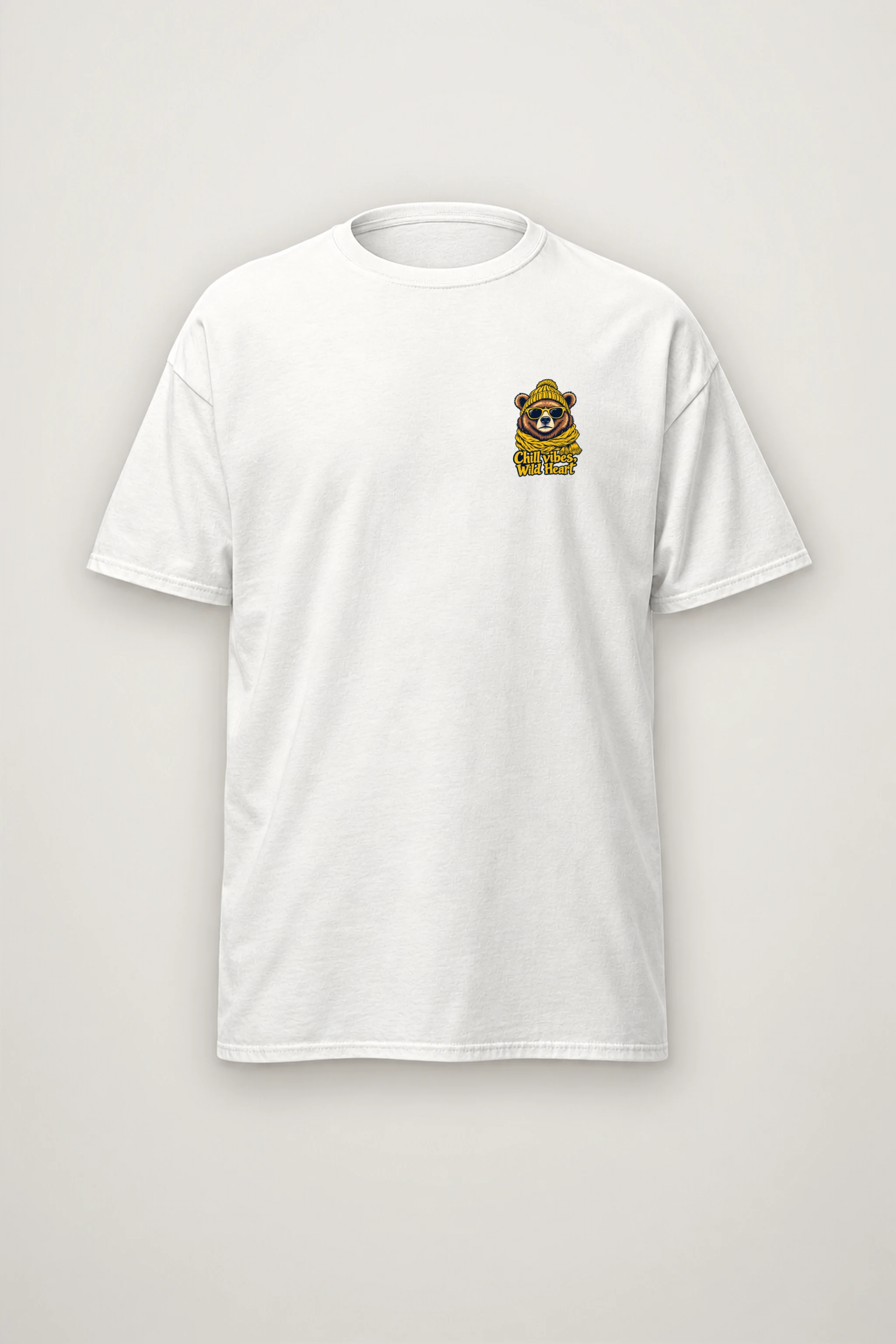 "Chill Vibes Wild Heart" Heavyweight Unisex Crewneck T-shirt