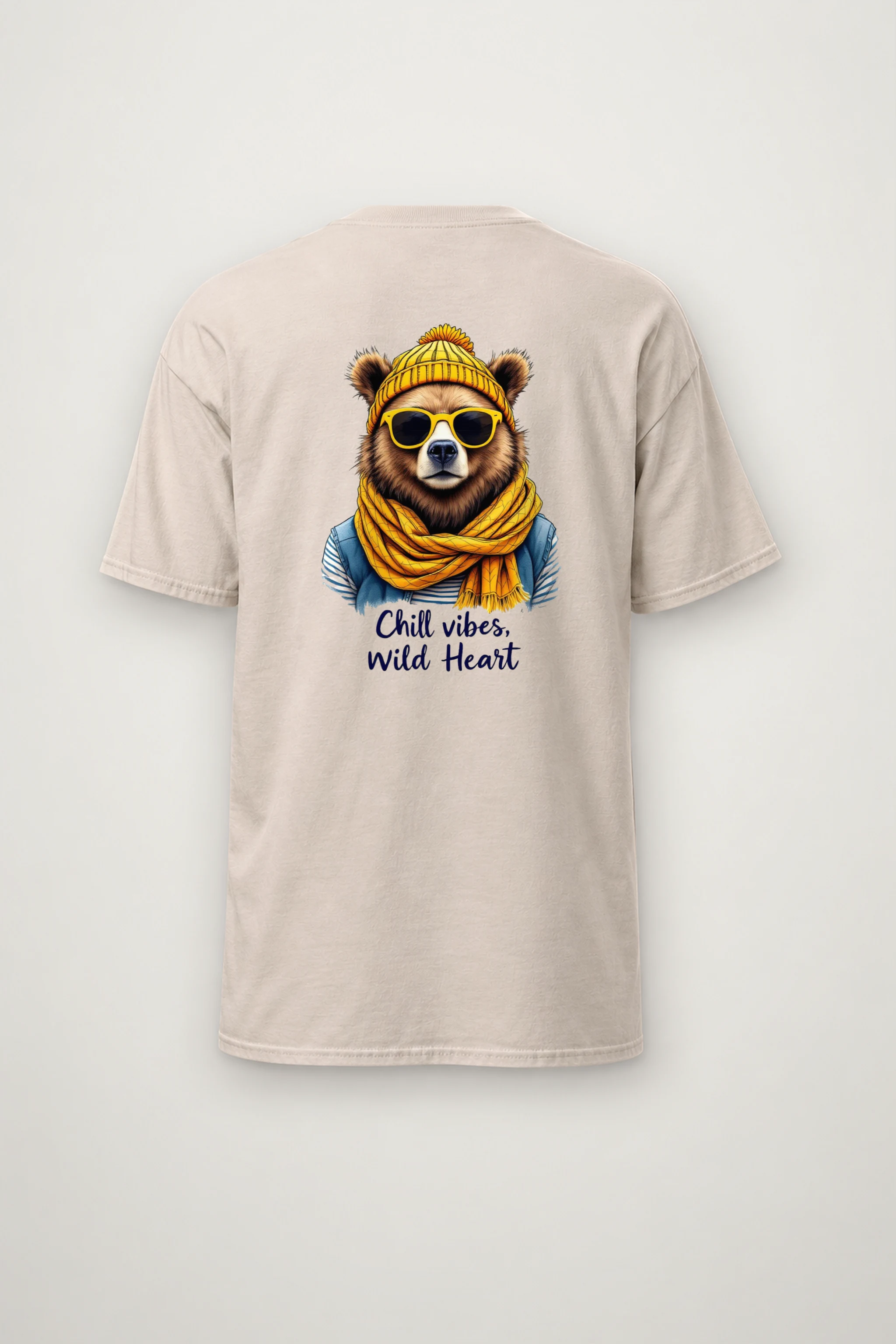 "Chill Vibes Wild Heart" Heavyweight Unisex Crewneck T-shirt