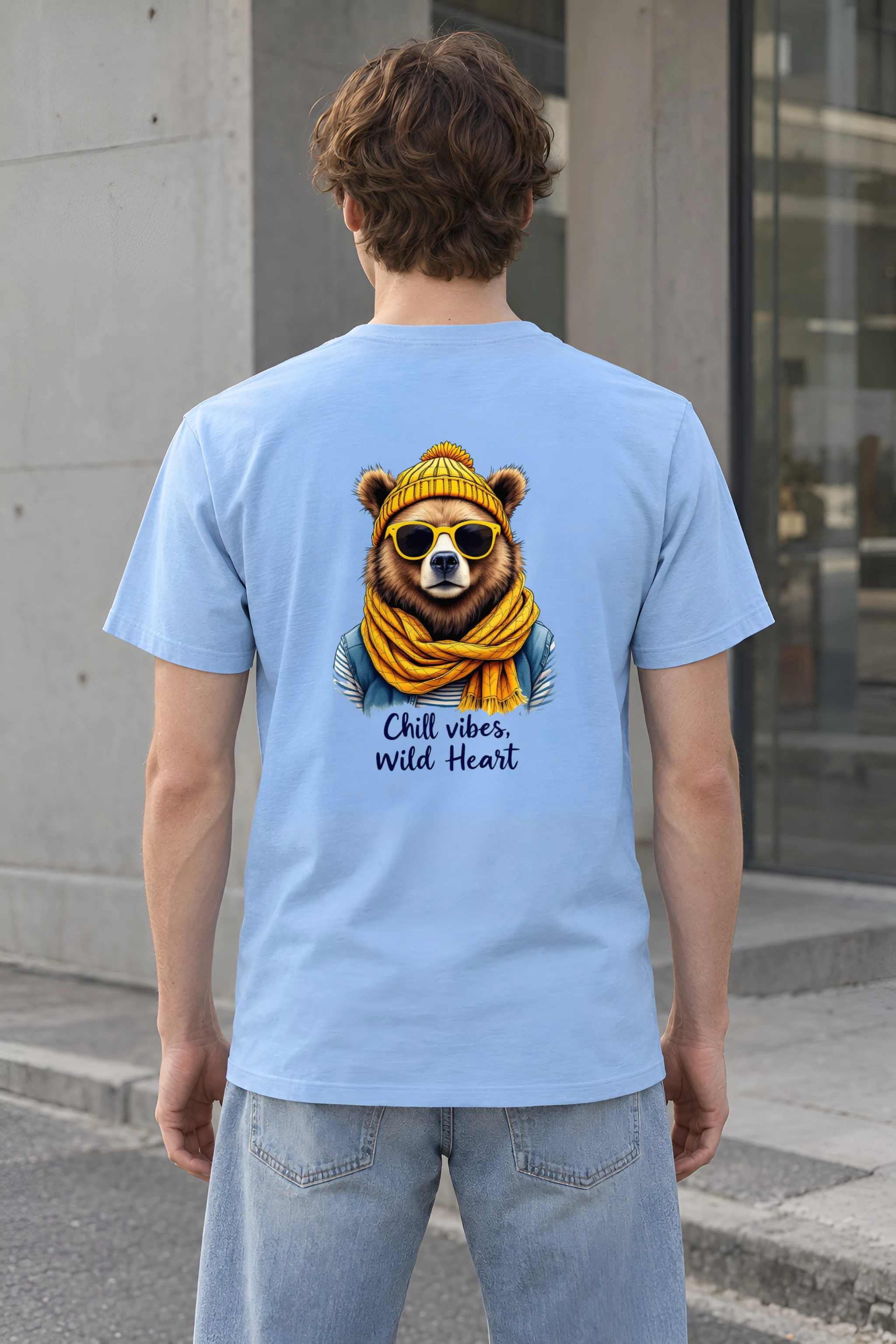 "Chill Vibes Wild Heart" Heavyweight Unisex Crewneck T-shirt