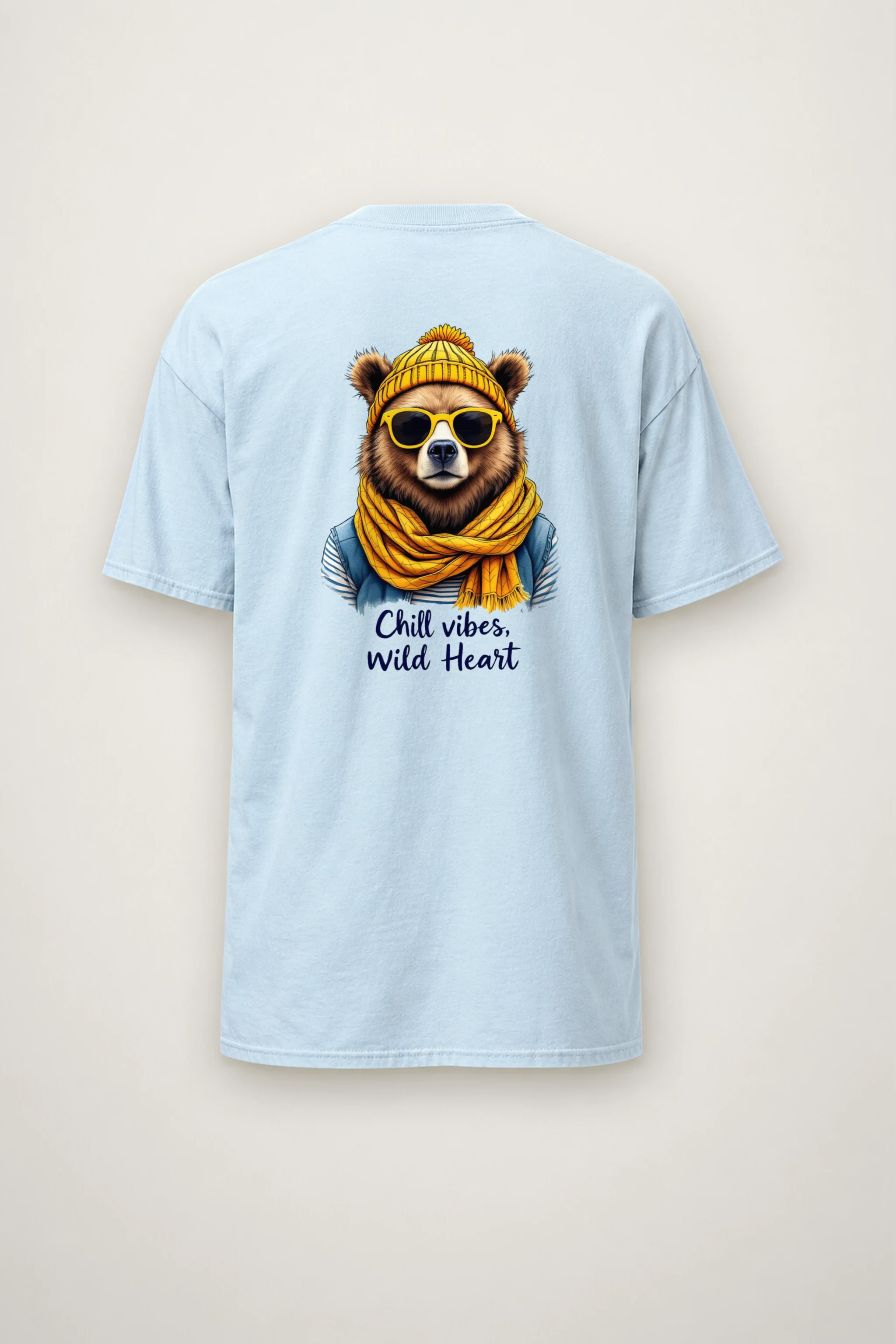 "Chill Vibes Wild Heart" Heavyweight Unisex Crewneck T-shirt
