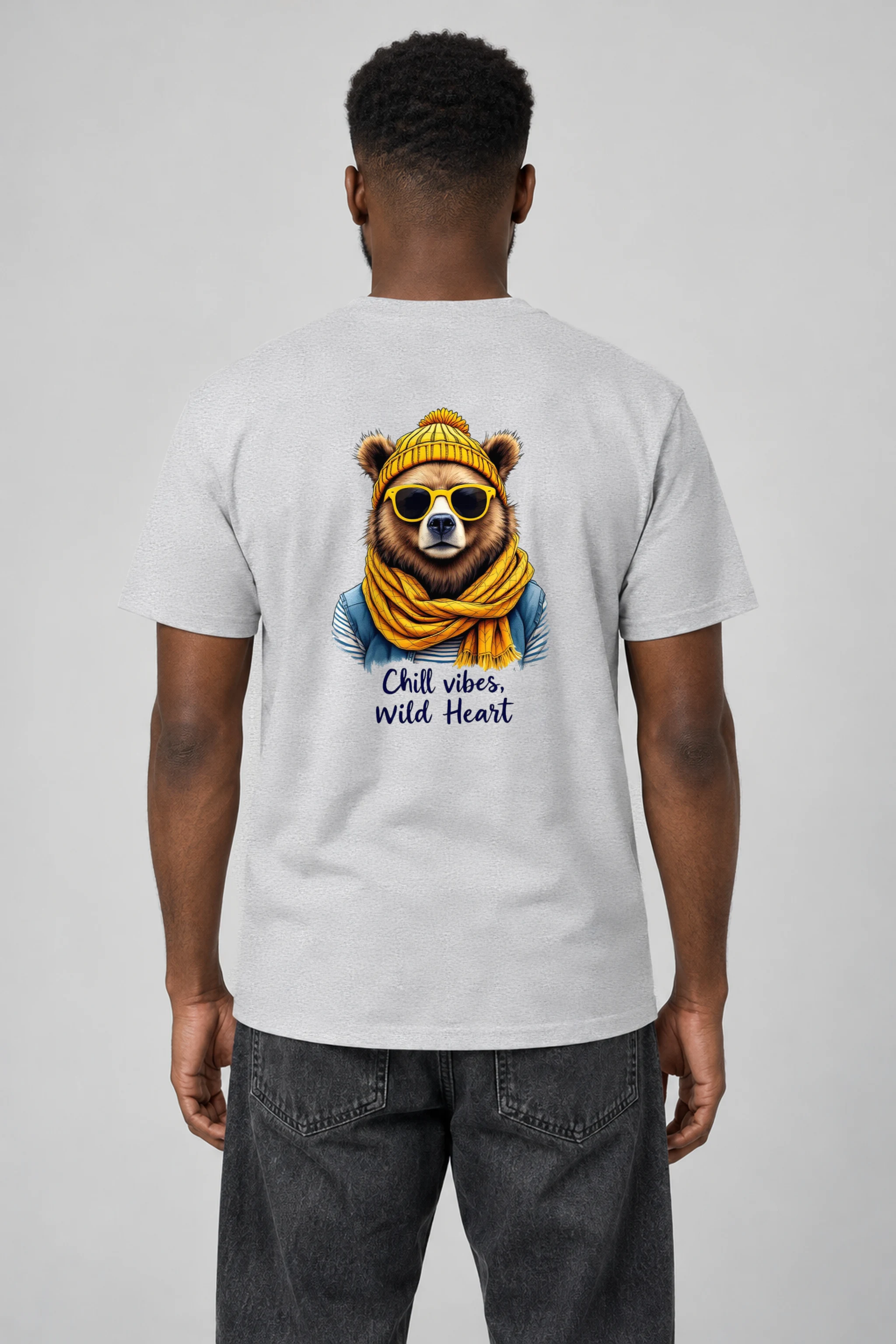 "Chill Vibes Wild Heart" Heavyweight Unisex Crewneck T-shirt