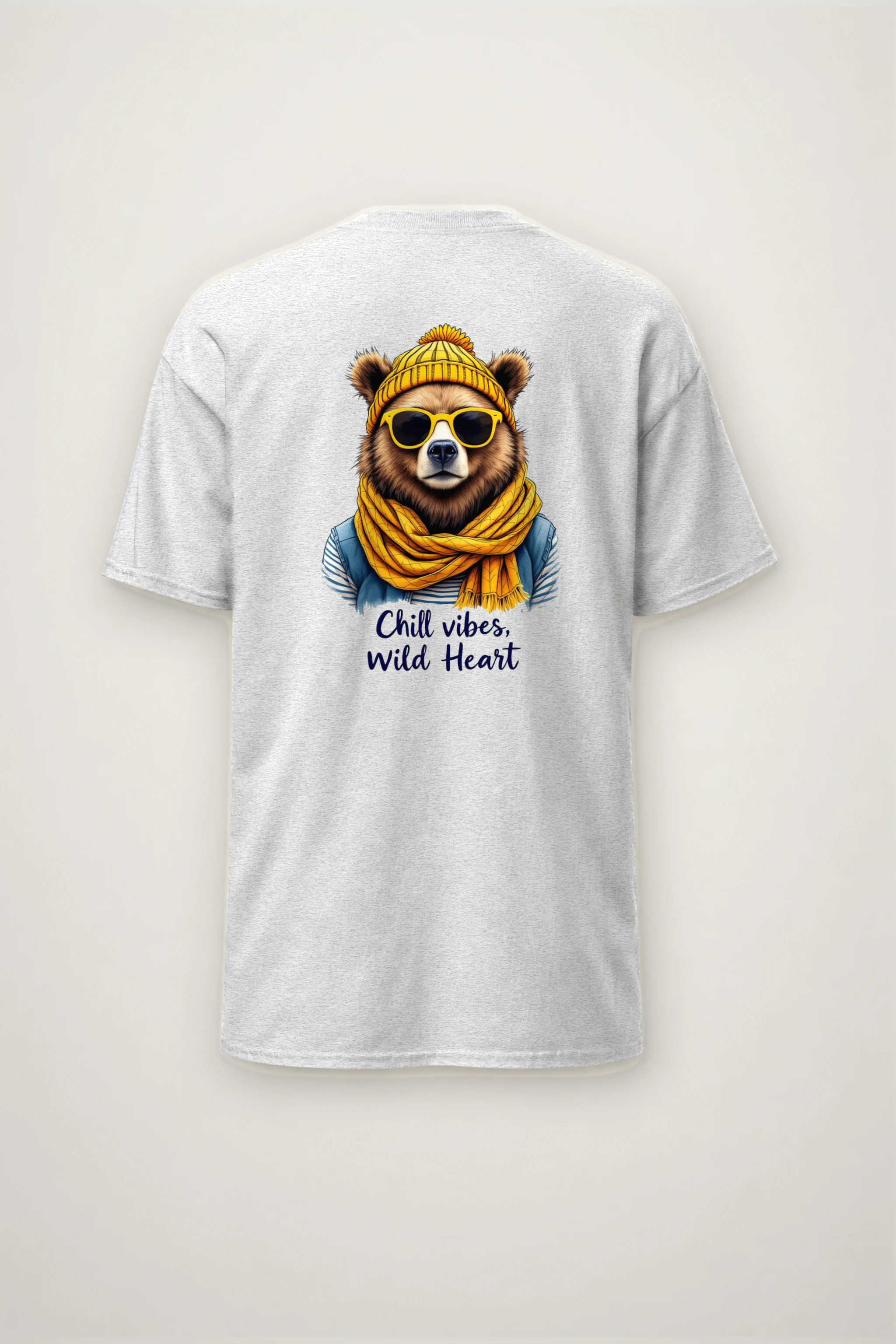 "Chill Vibes Wild Heart" Heavyweight Unisex Crewneck T-shirt