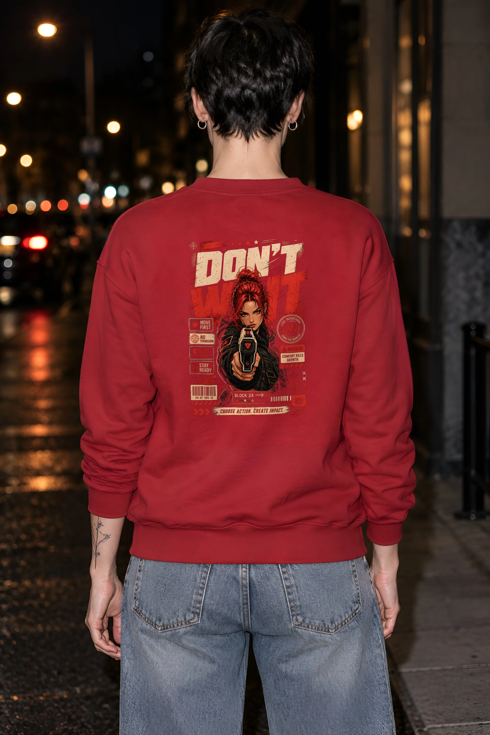 "Choose Action" 1 Crewneck Sweatshirt