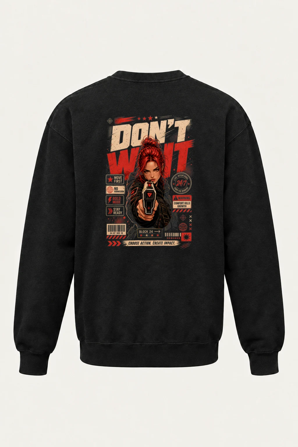 "Choose Action" Heavy Blend Unisex Crewneck Sweatshirt | Gildan 18000