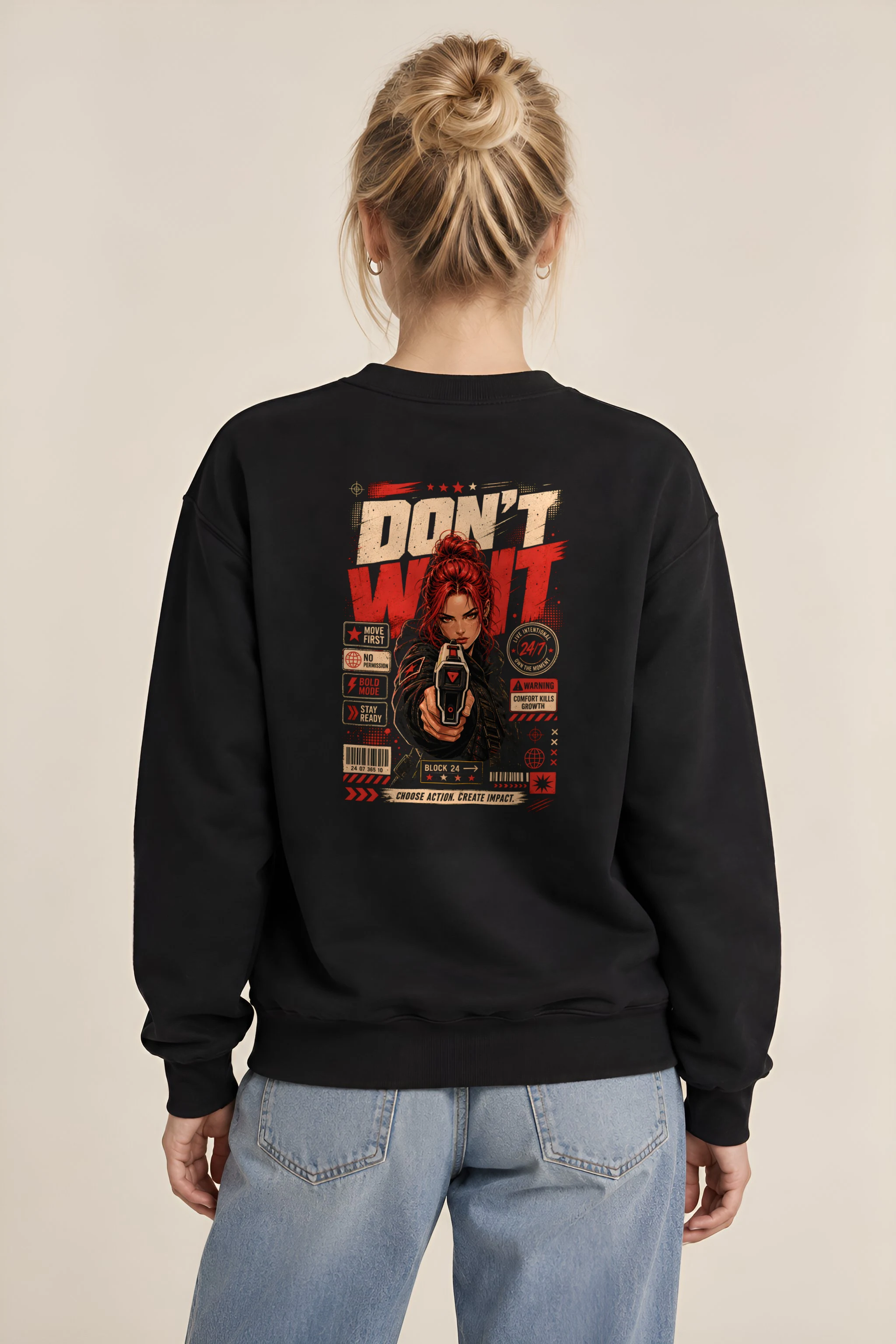 "Choose Action" 1 Crewneck Sweatshirt