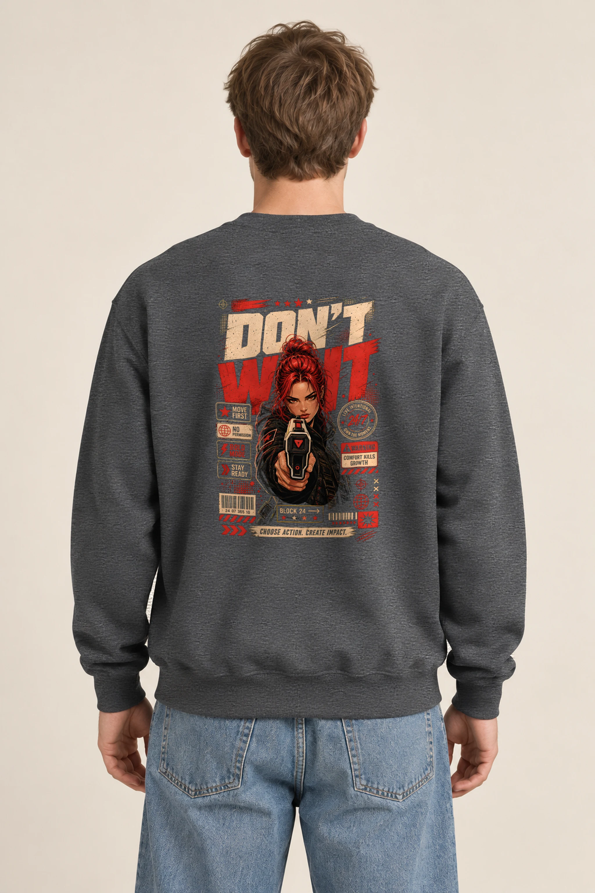 "Choose Action" 1 Crewneck Sweatshirt