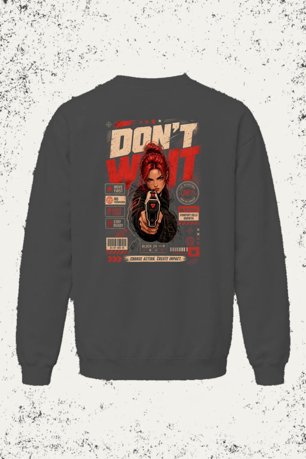 "Choose Action" Heavy Blend Unisex Crewneck Sweatshirt | Gildan 18000