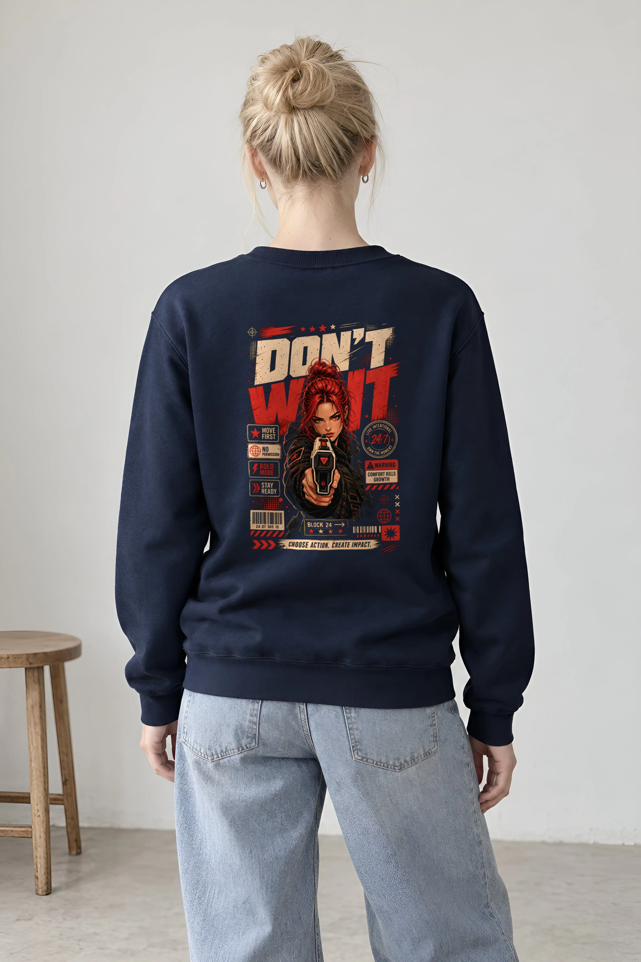 "Choose Action" 1 Crewneck Sweatshirt