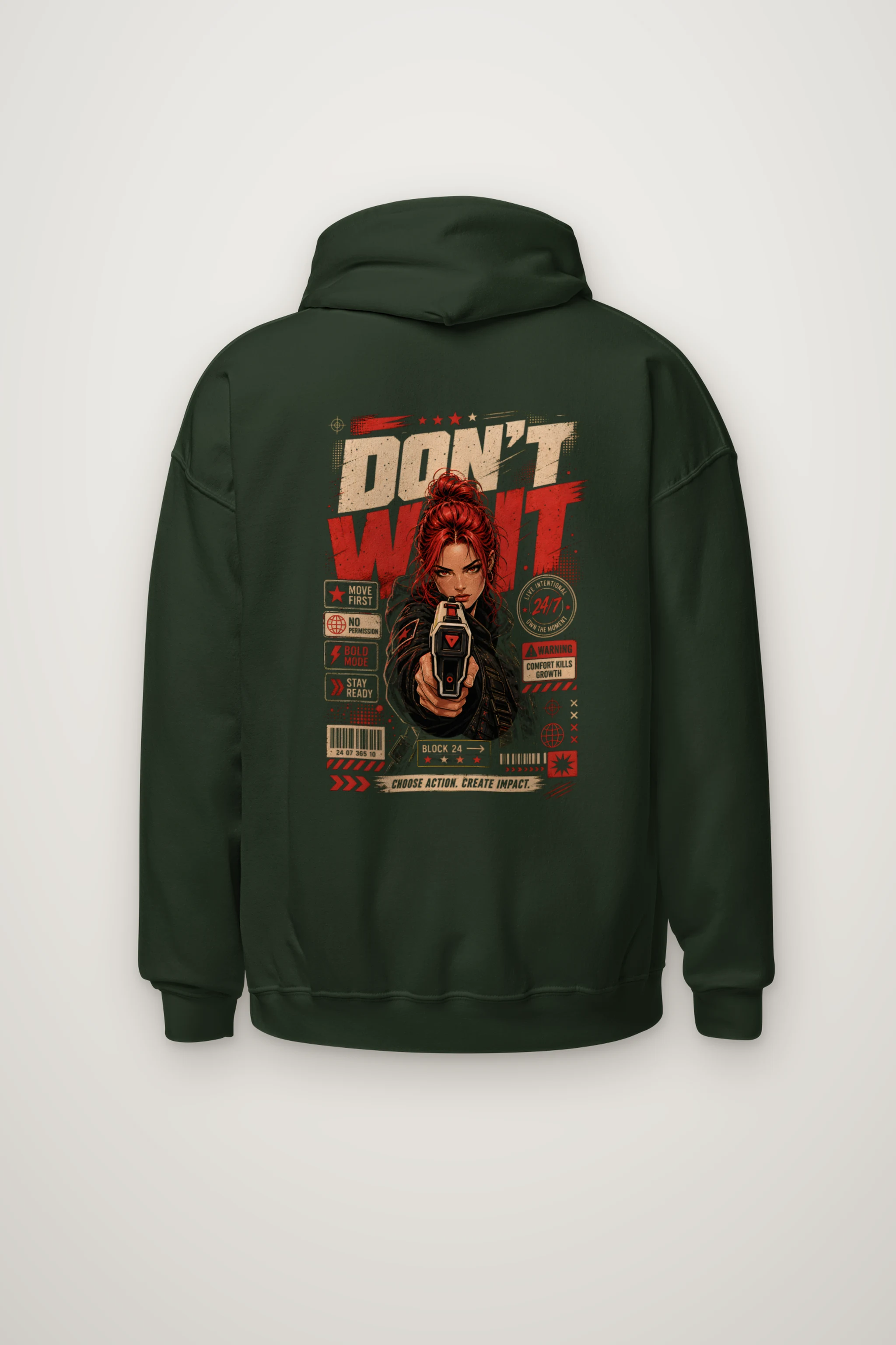 "Choose Action" Heavy Blend Unisex Pullover Hoodie