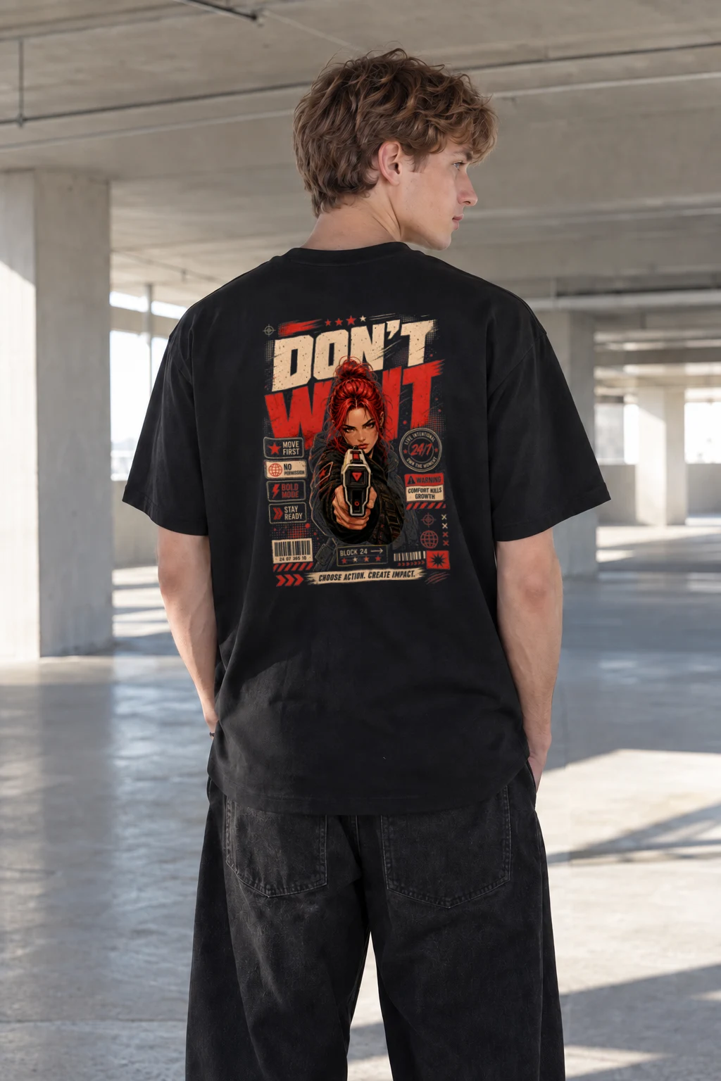 "Choose Action" Heavyweight Unisex Crewneck T-shirt | Gildan 5000