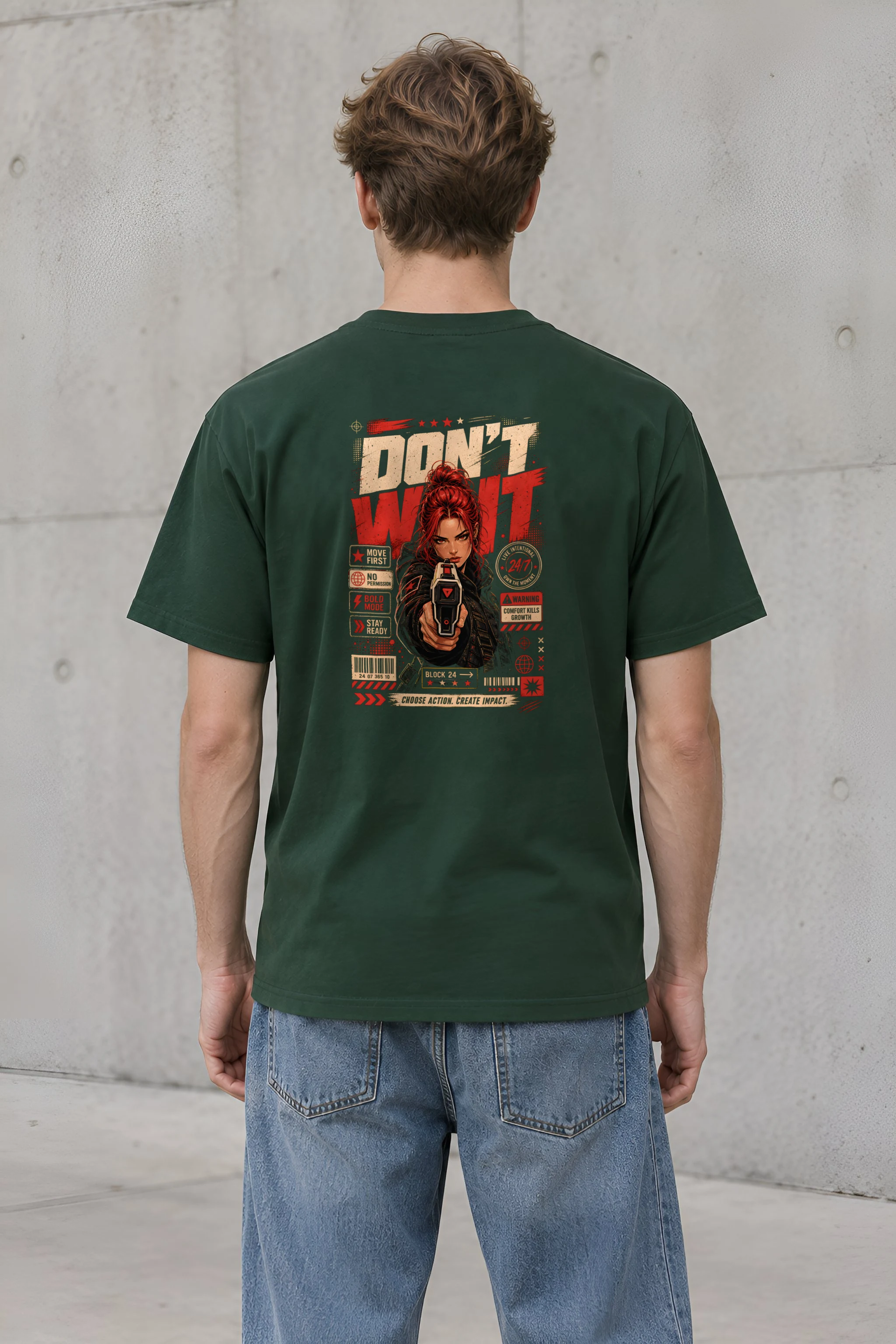 "Choose Action" Heavyweight Unisex Crewneck T-shirt