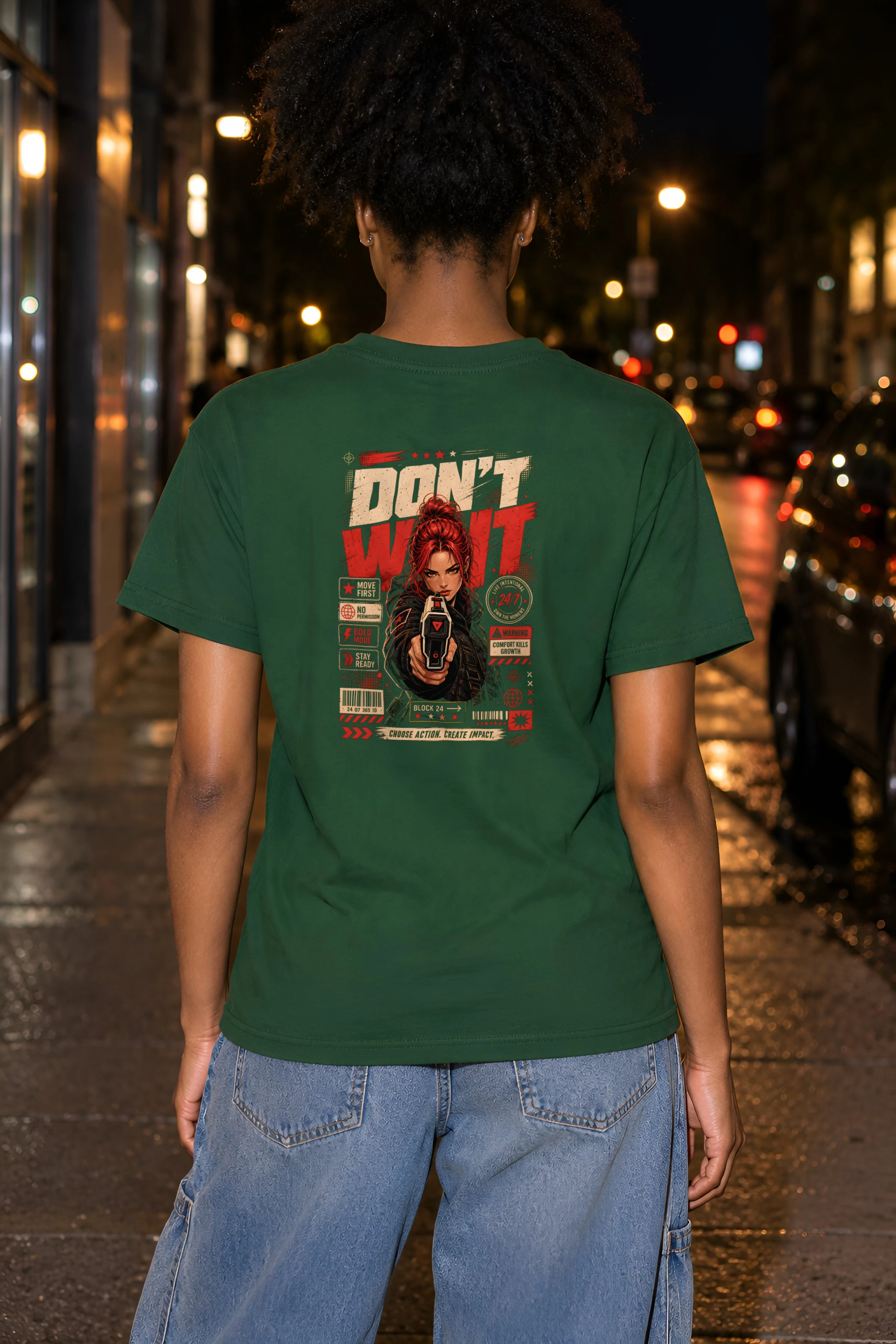 "Choose Action" Heavyweight Unisex Crewneck T-shirt