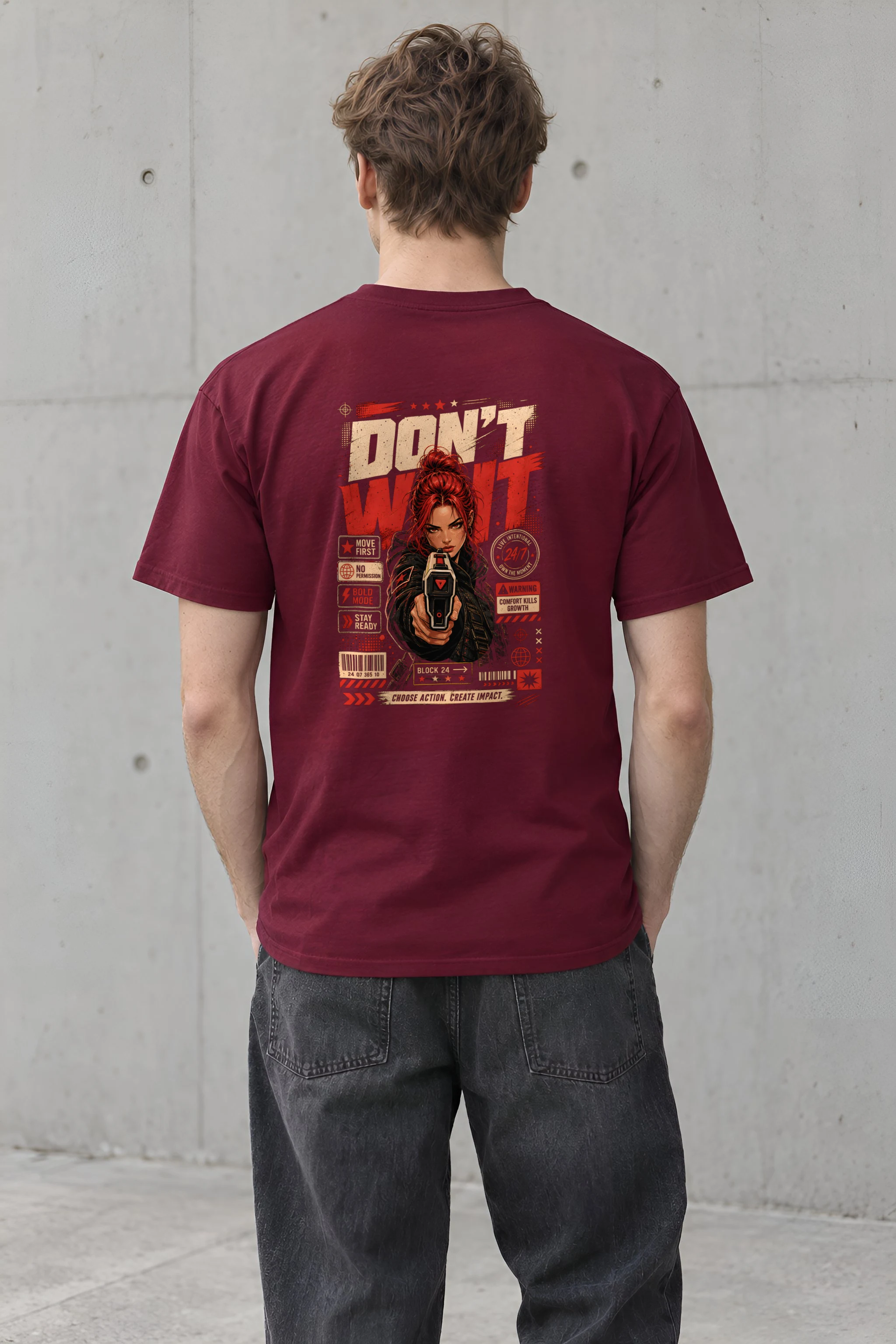 "Choose Action" Heavyweight Unisex Crewneck T-shirt