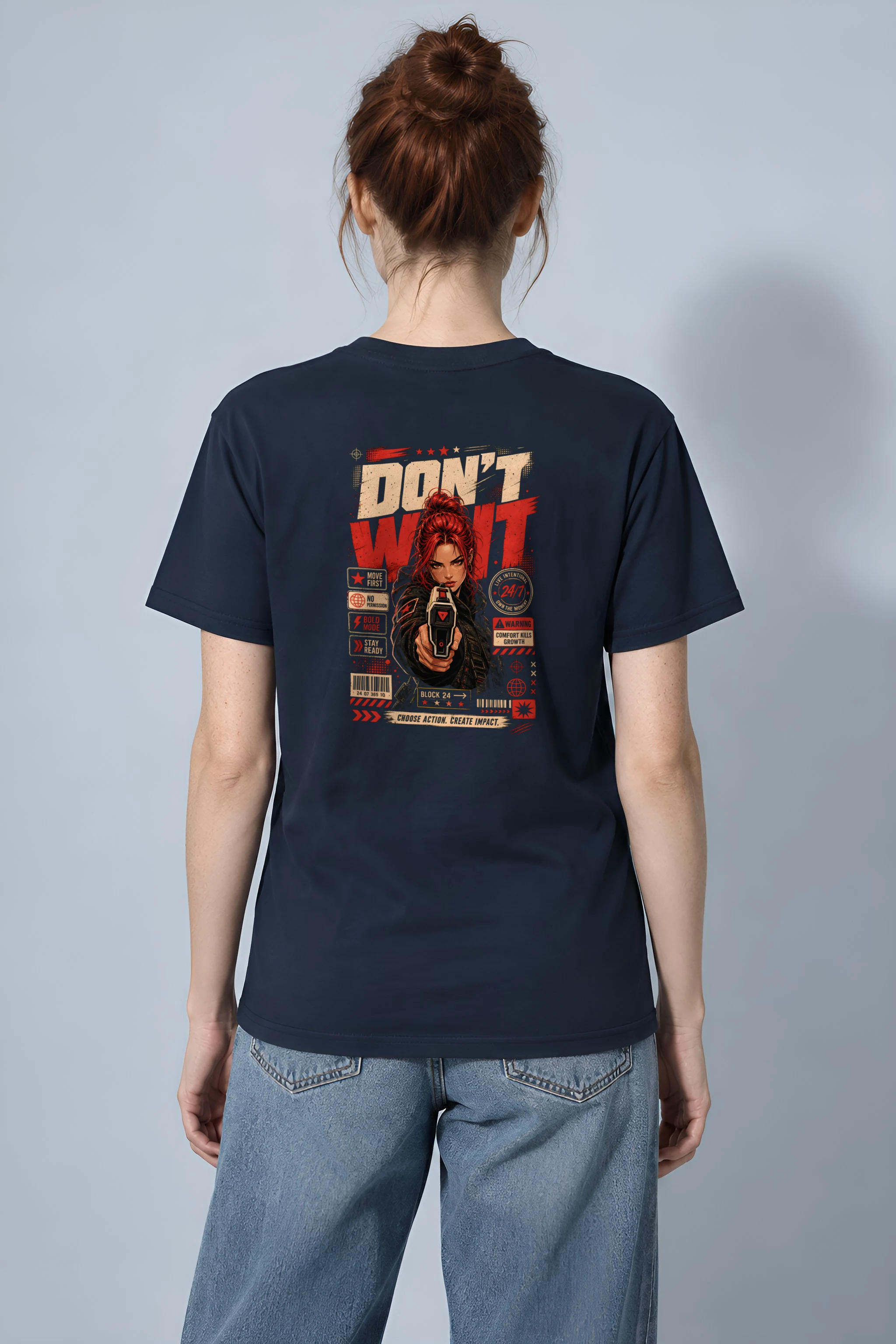 "Choose Action" Heavyweight Unisex Crewneck T-shirt