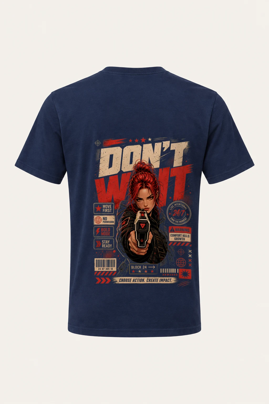 "Choose Action" Heavyweight Unisex Crewneck T-shirt | Gildan 5000